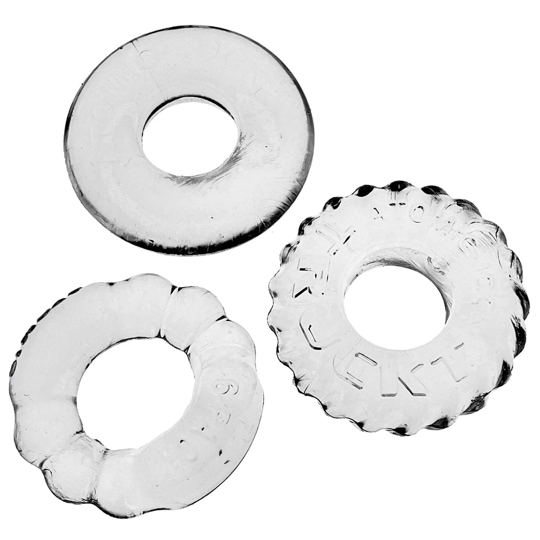 Bonemaker 3-Pack Clear Cock Ring Set OXBALLS