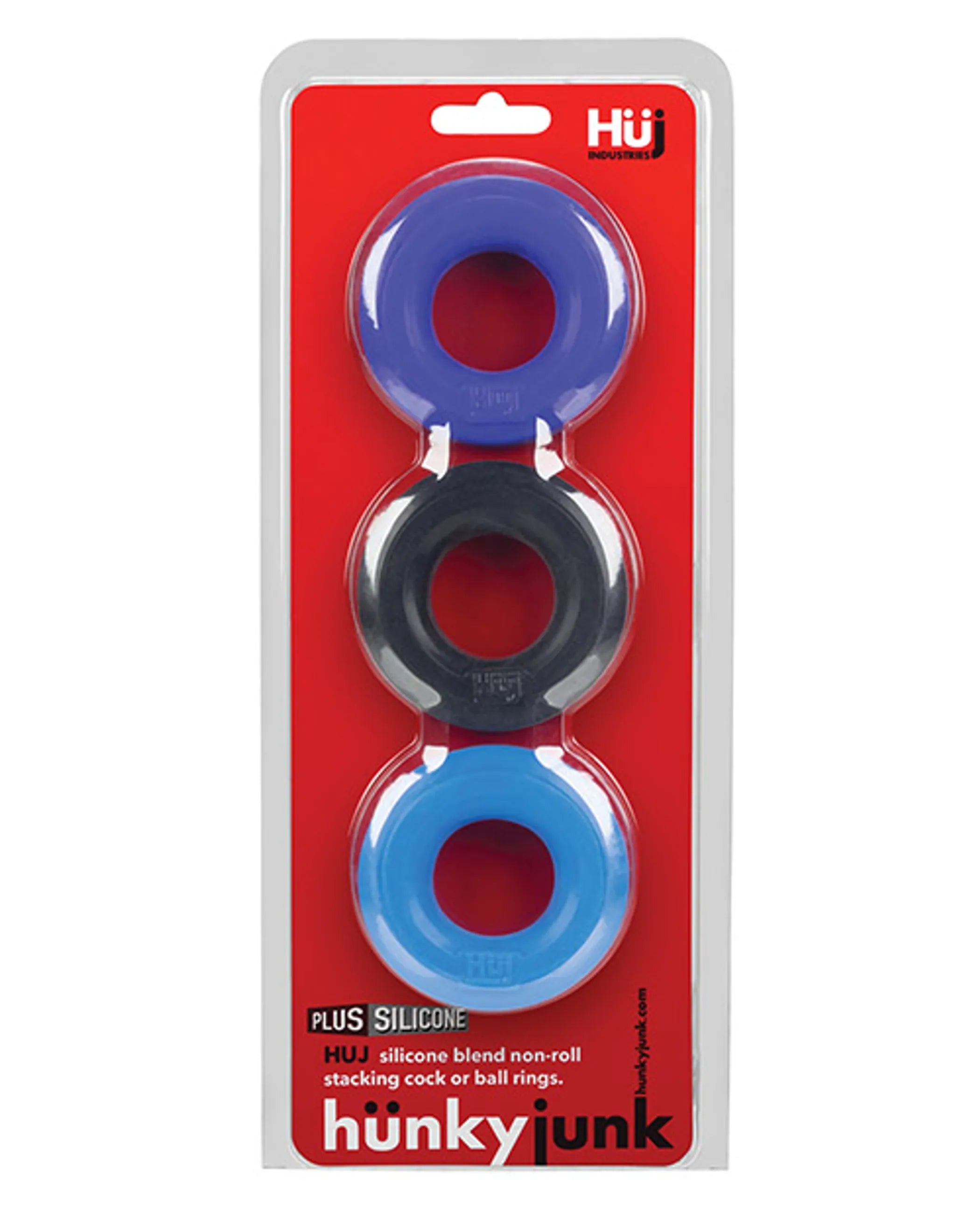 Hunky Junk HUJ C-Ring 3 Pack Blue/Multi OXBALLS