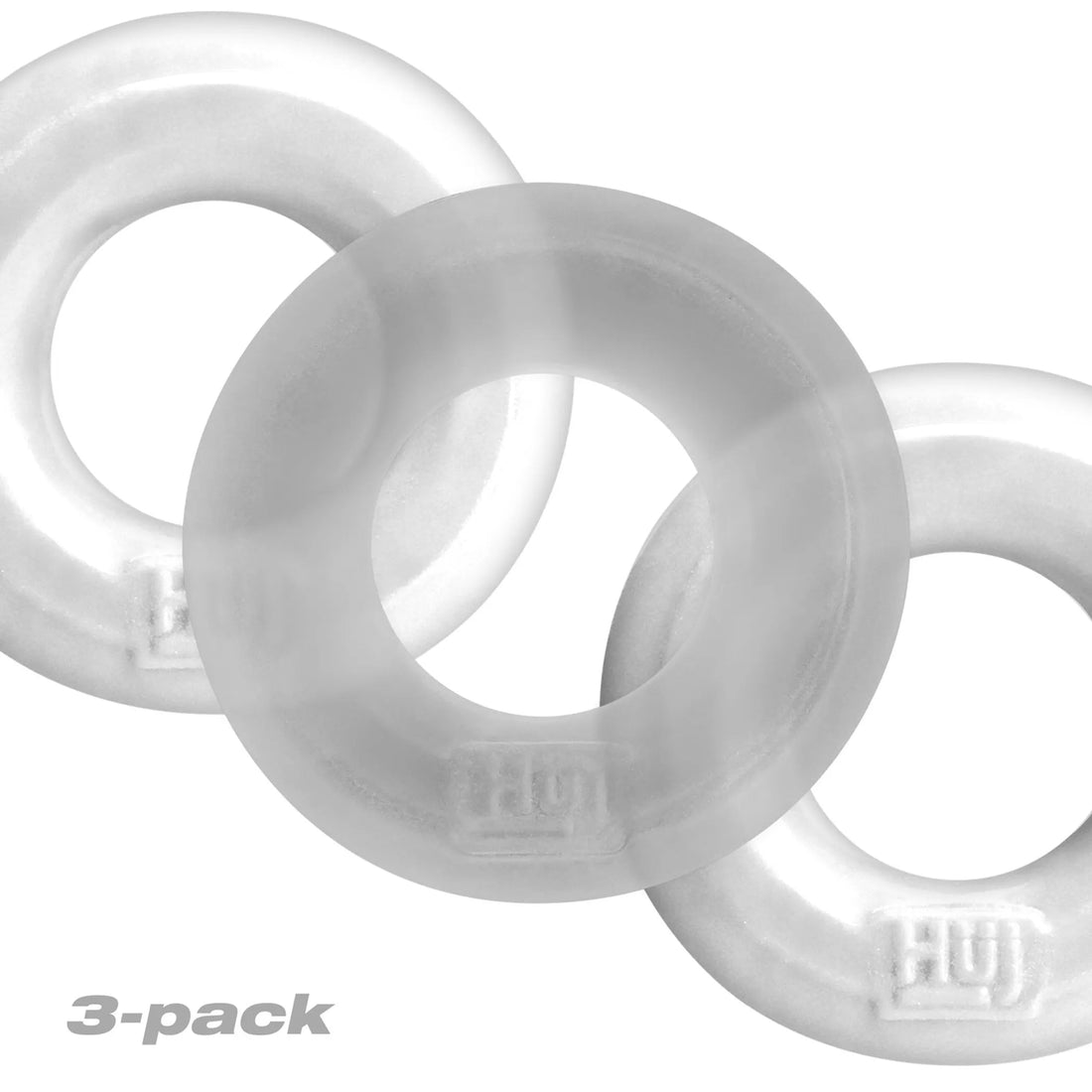 Hunkyjunk HUJ C-Ring 3 Pack White Ice & Clear OXBALLS
