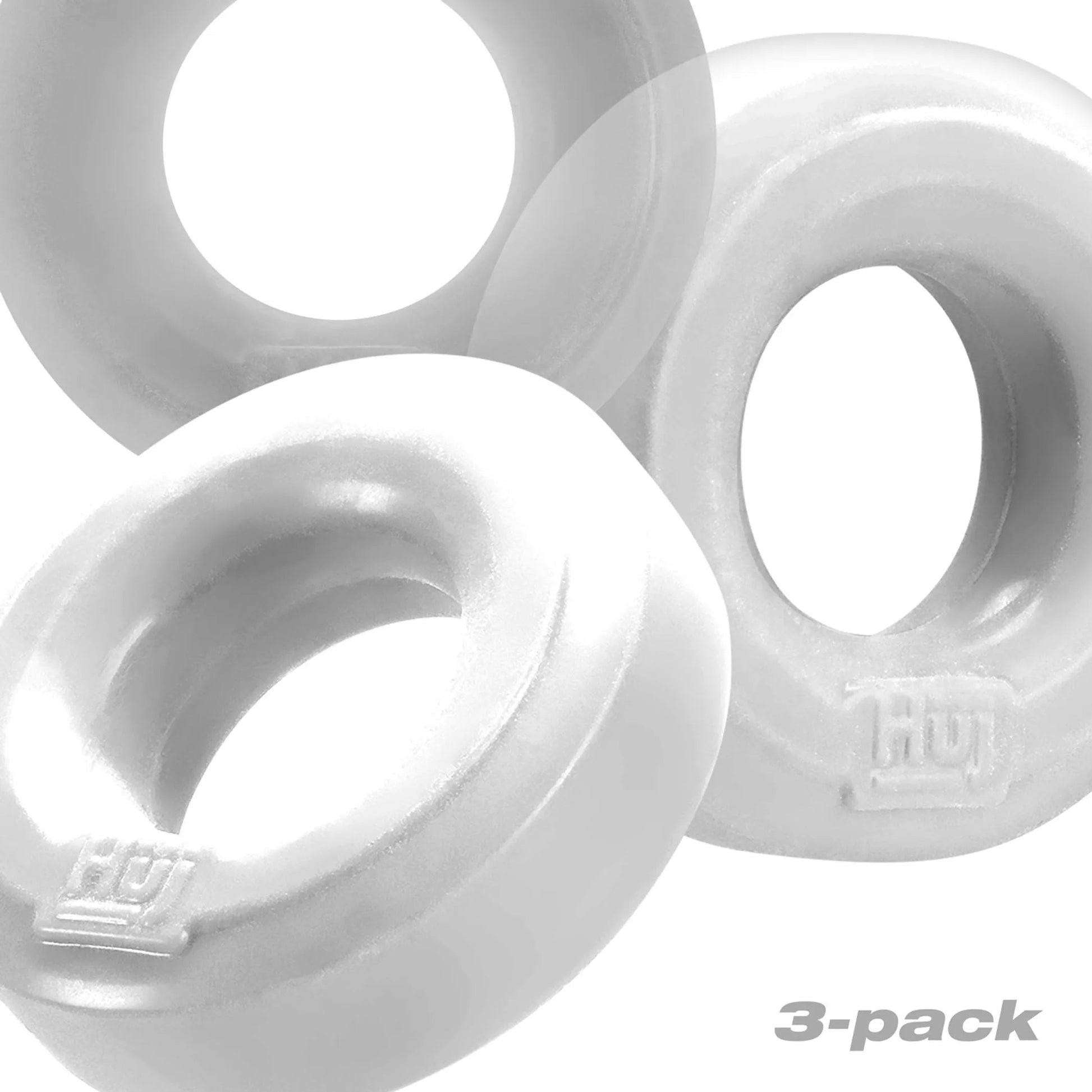 Hunkyjunk HUJ C-Ring 3 Pack White Ice & Clear OXBALLS