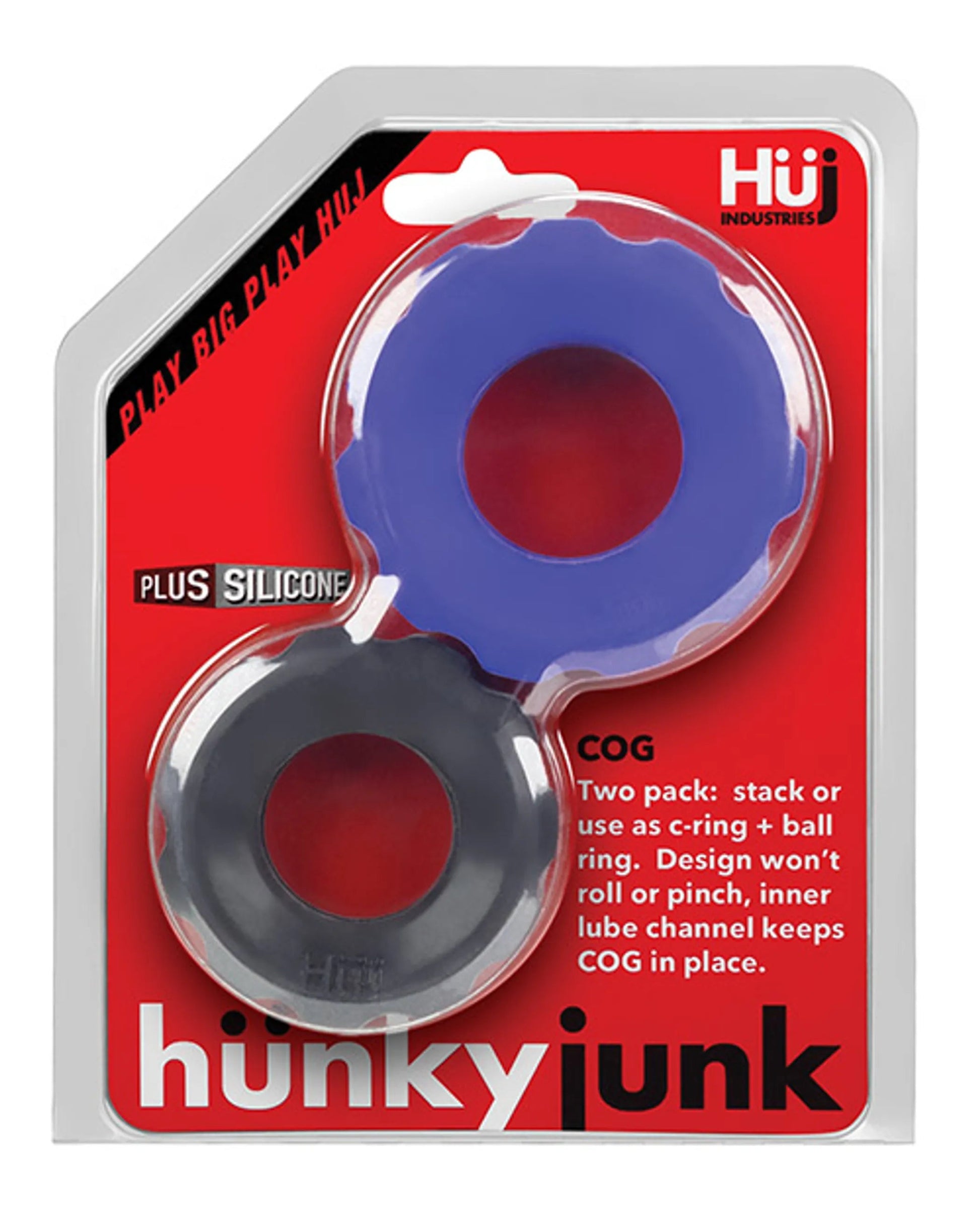 Hunkyjunk Cog 2-Size C-Ring Cobalt/Tar OXBALLS