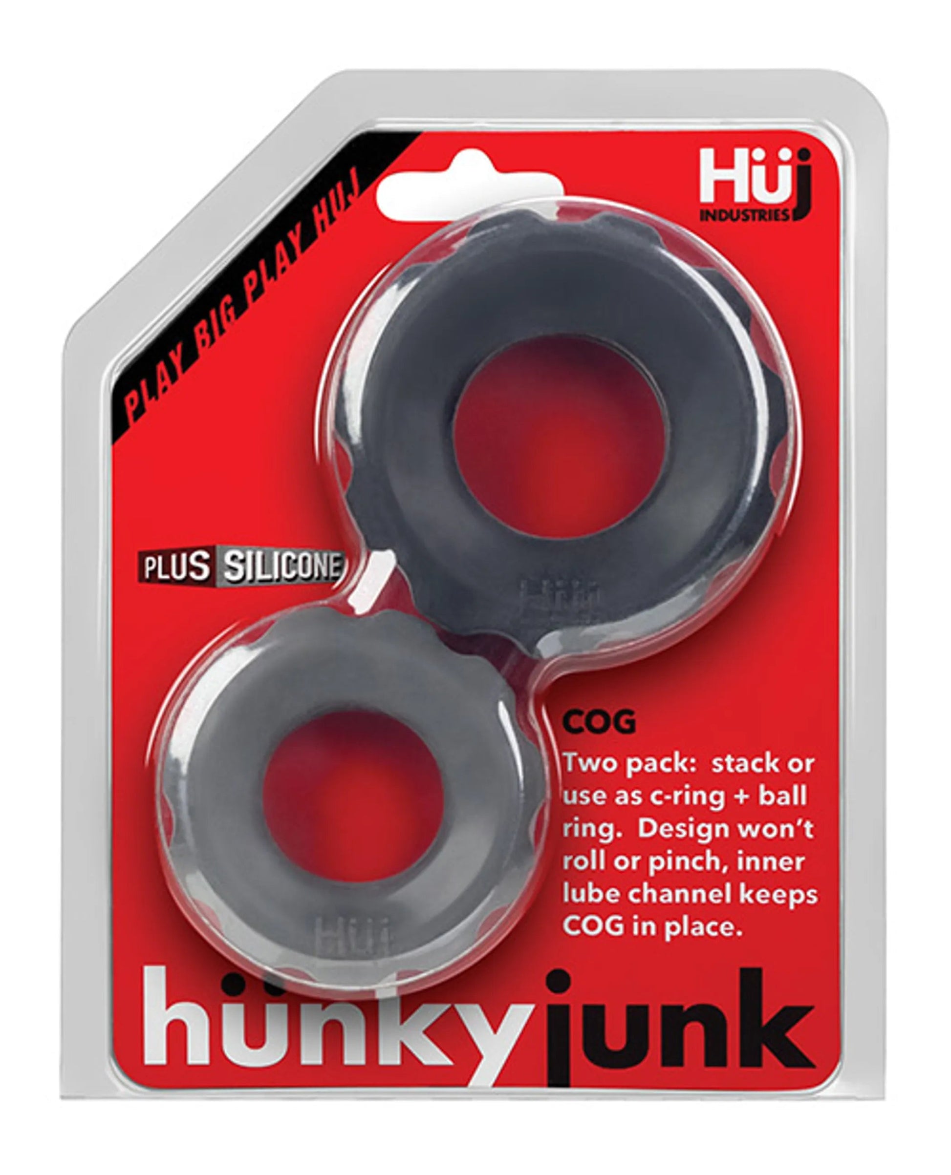 HunkyJunk Cog 2-Size C-Ring Tar/Stone OXBALLS