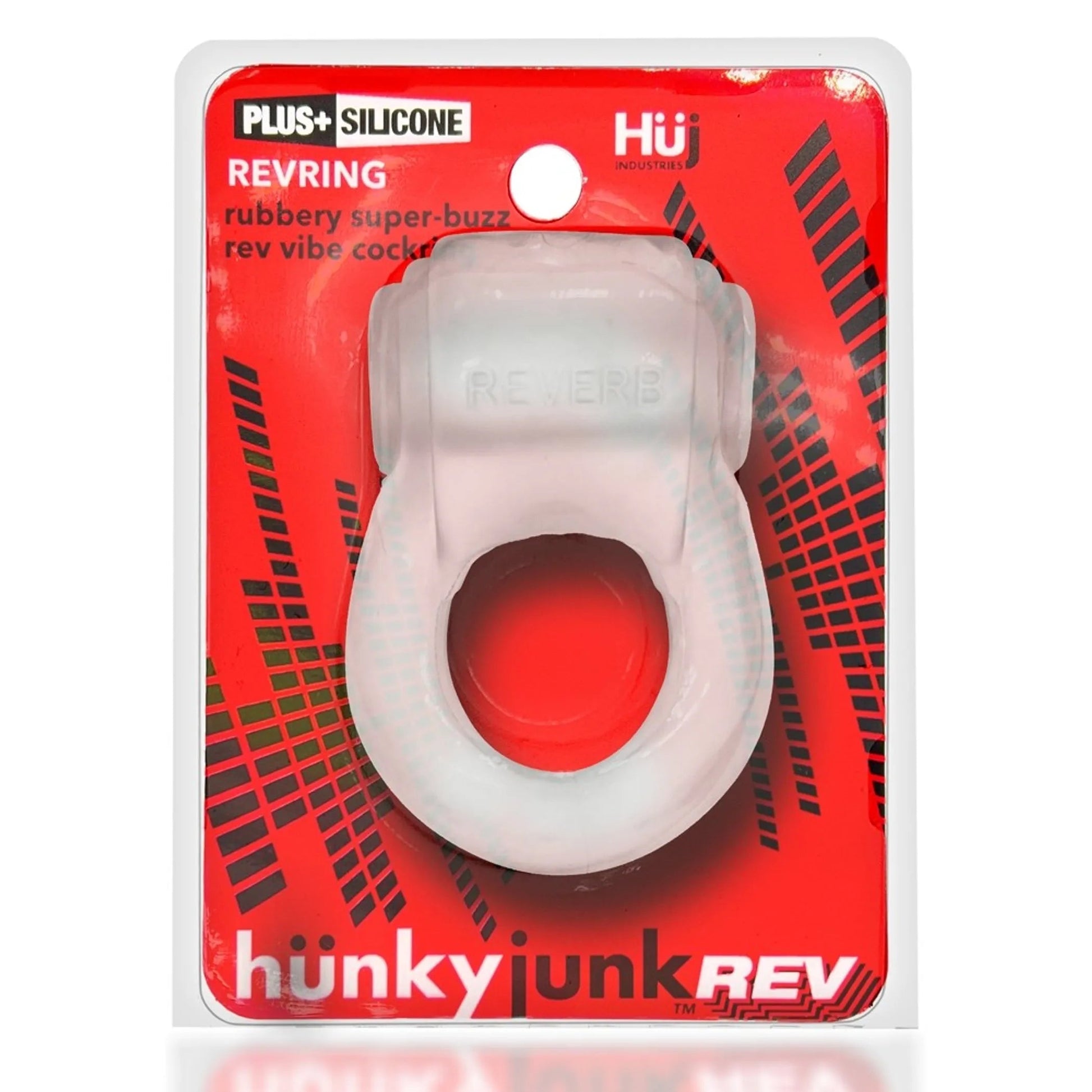 Hunkyjunk Revring Clear Ice Vibrating Ring OXBALLS
