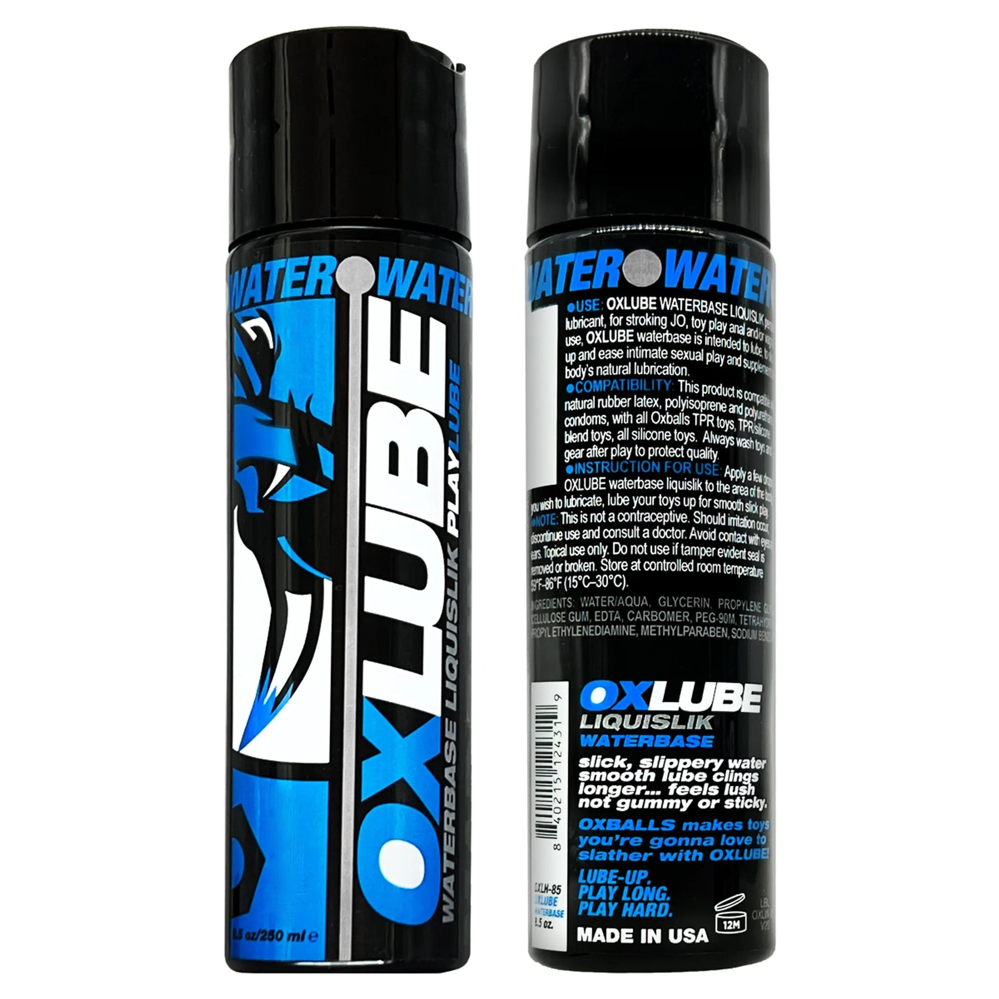 Oxballs Waterbased Lube 8.5 oz OXBALLS
