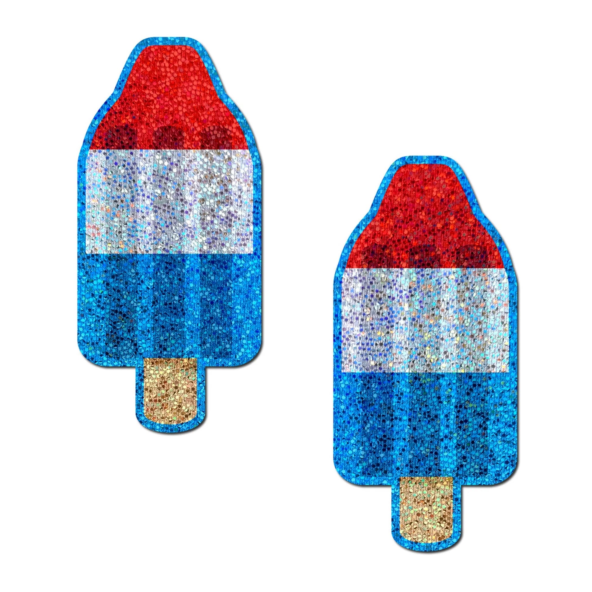 Red, White & Blue Ice Pop Glitter Pasties Pastease