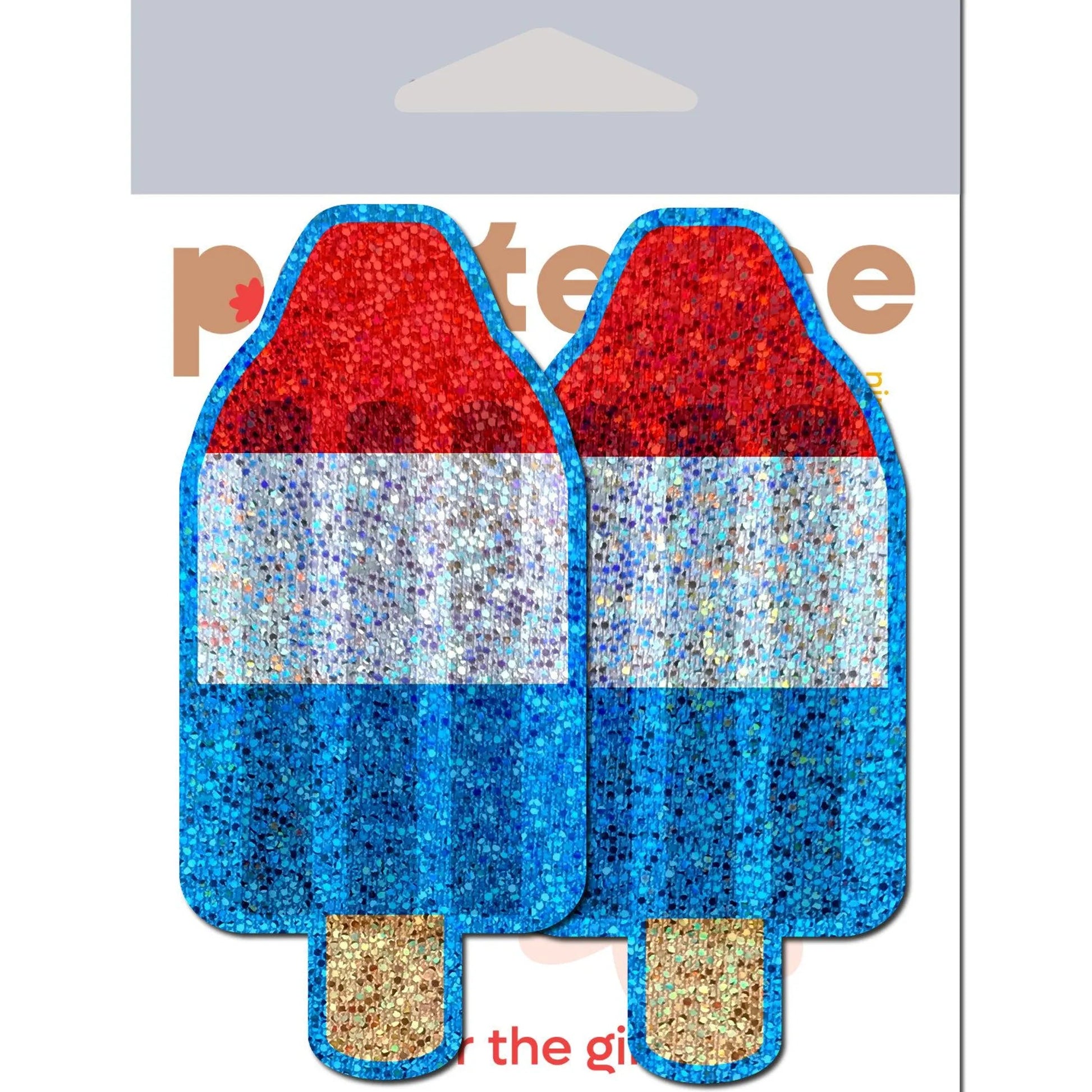 Red, White & Blue Ice Pop Glitter Pasties Pastease