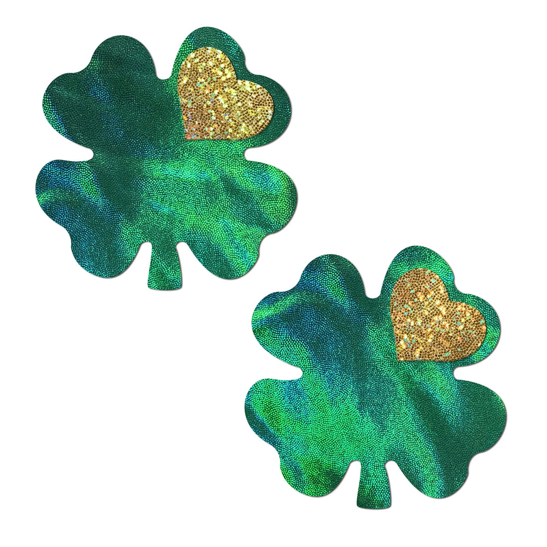Holographic Green Clover Full Coverage Pasties Pastease