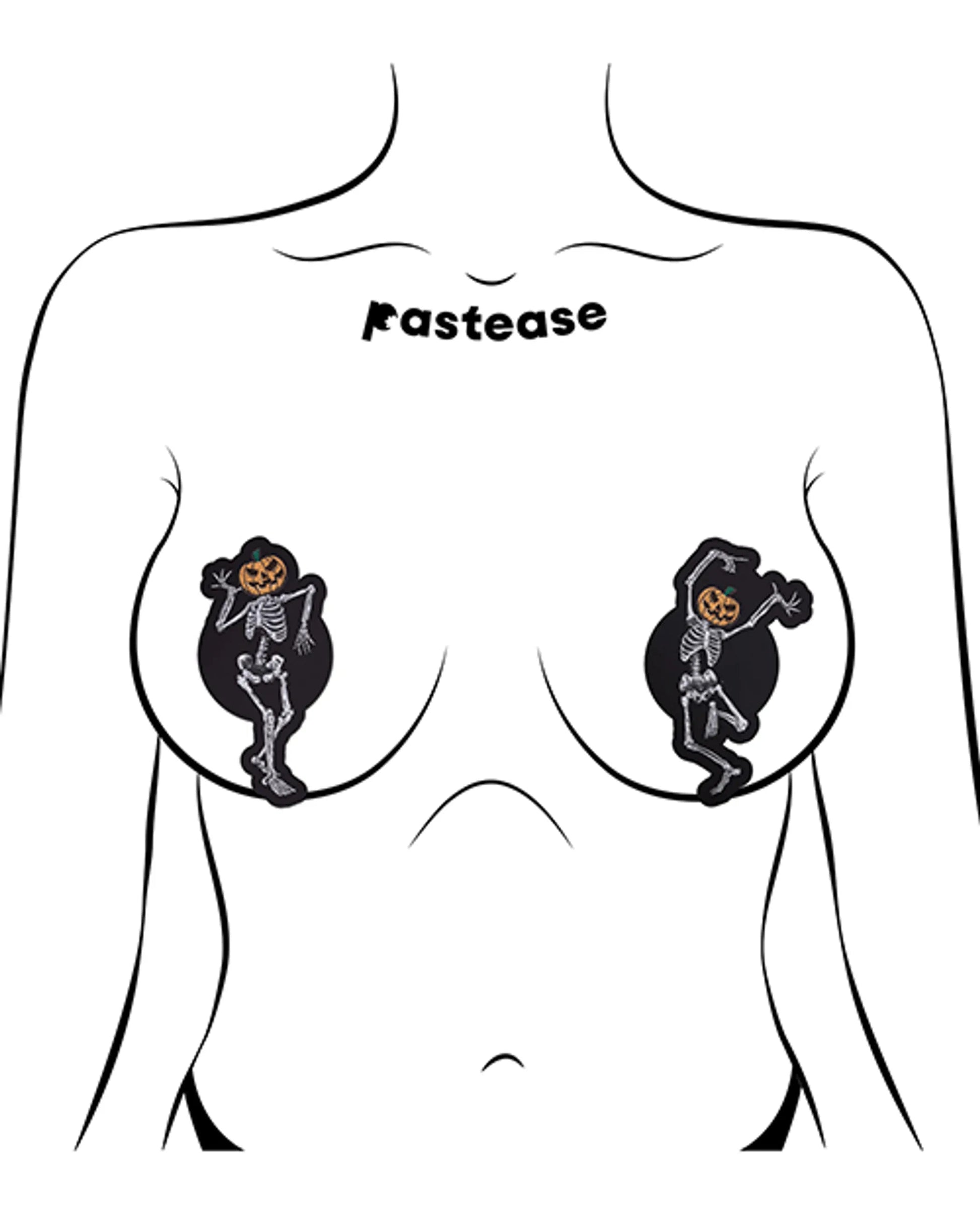 PASTEASE DANCING SKELETONS W/ PUMPKIN HEADS Pastease
