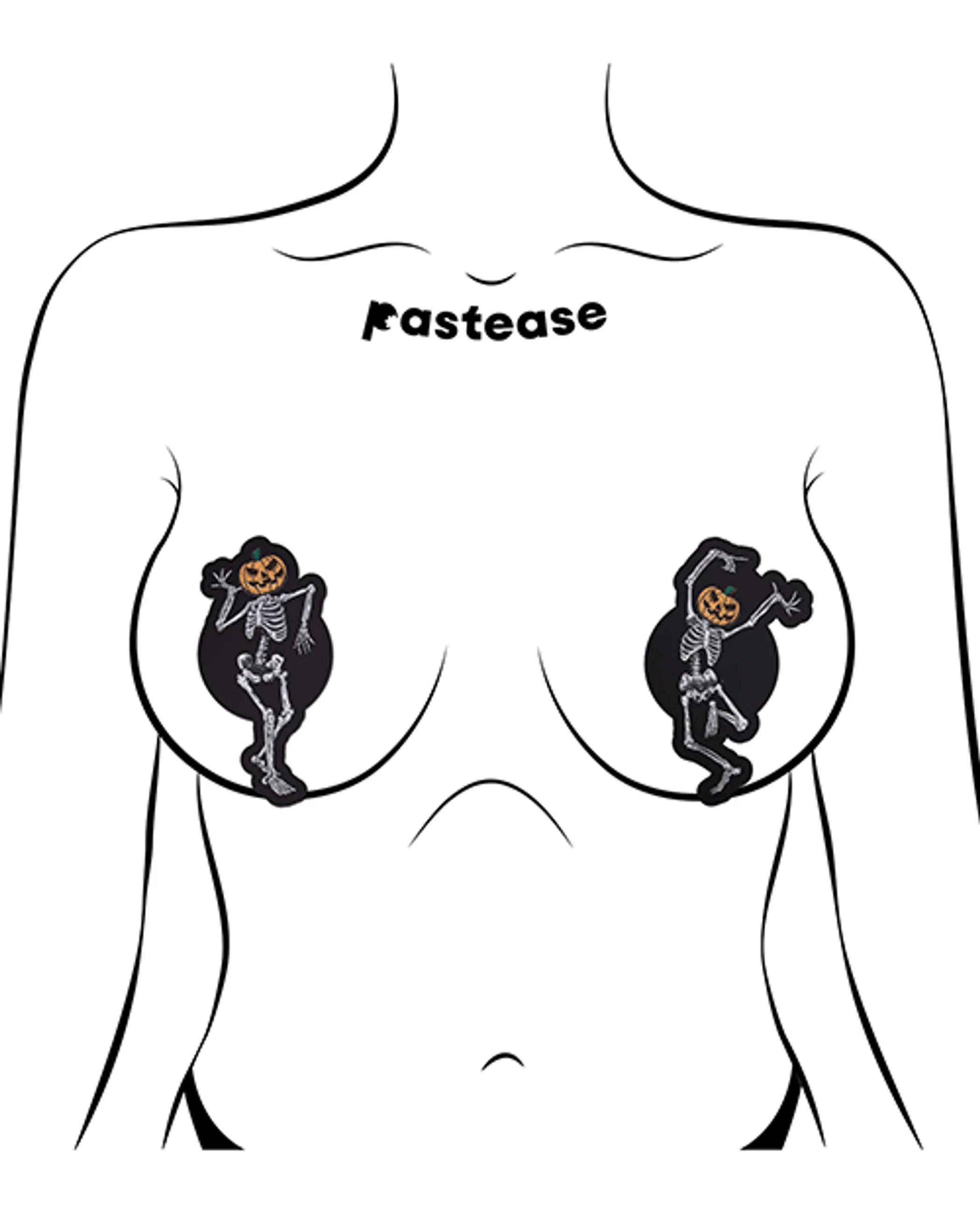 PASTEASE DANCING SKELETONS W/ PUMPKIN HEADS Pastease