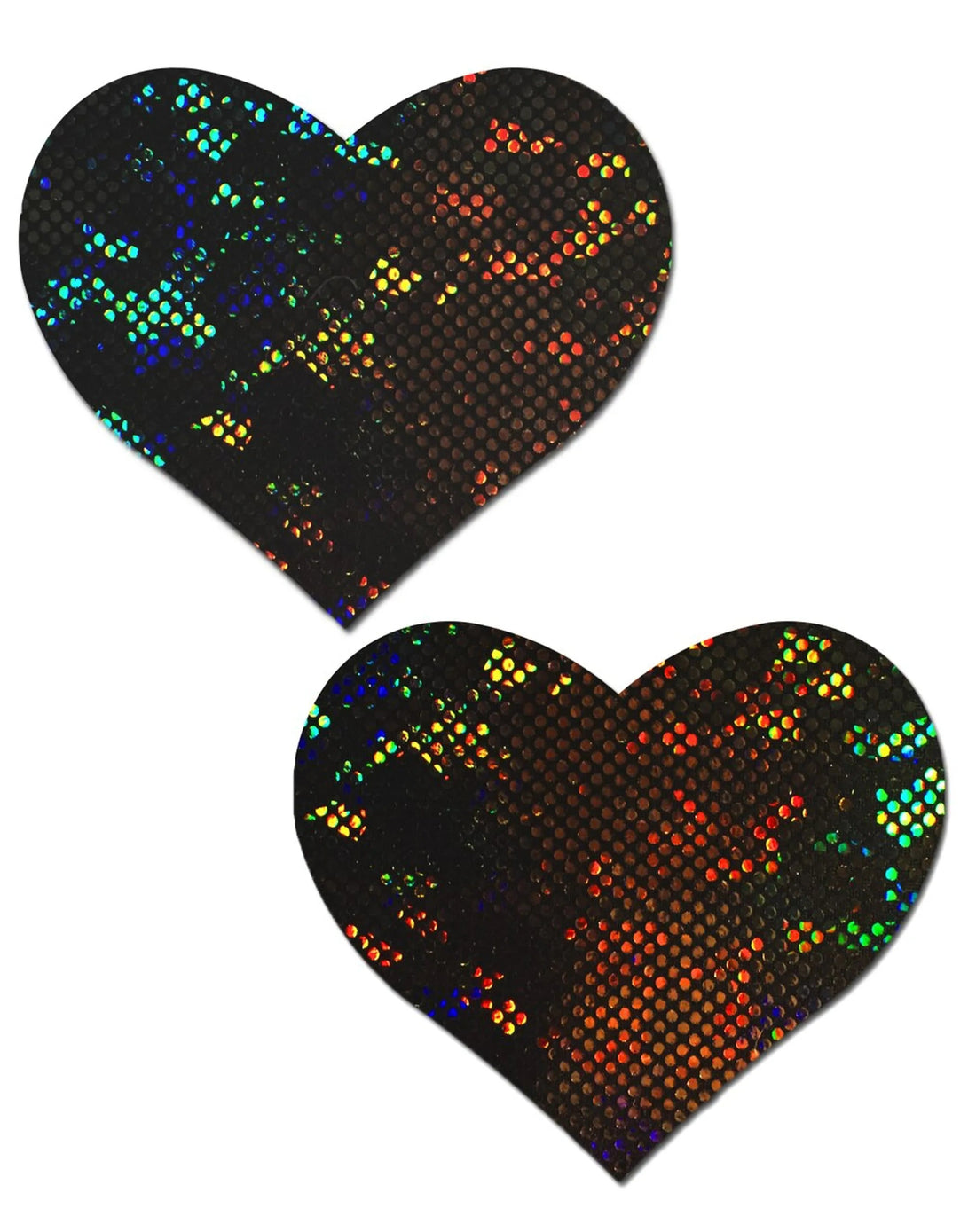 PASTEASE LOVE SHATTERED GLASS DISCO BALL BLACK HEART NIPPLE PASTIES Pastease