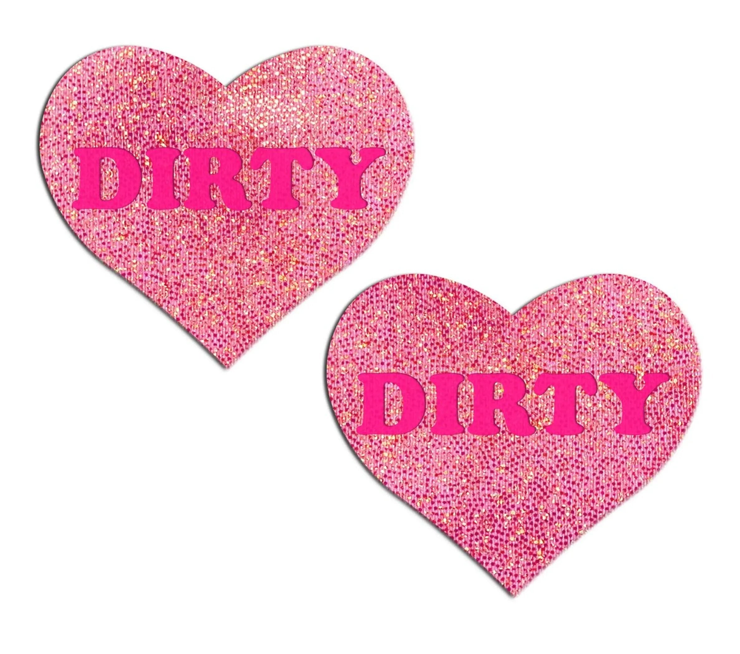 Pastease Love Dirty Heart Pink Nipple Pasties Pastease