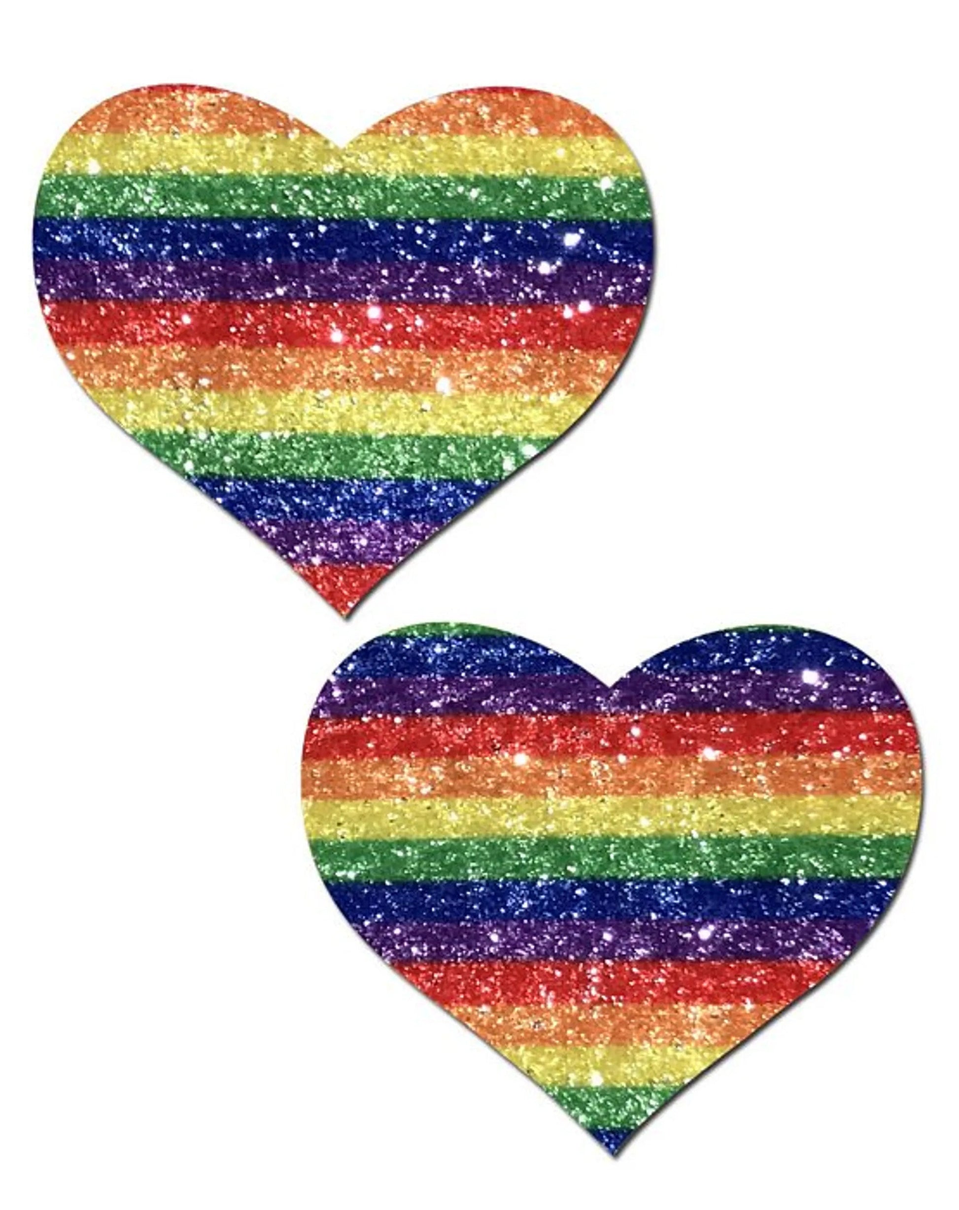 Pastease Glitter Rainbow Heart Pasties Pastease