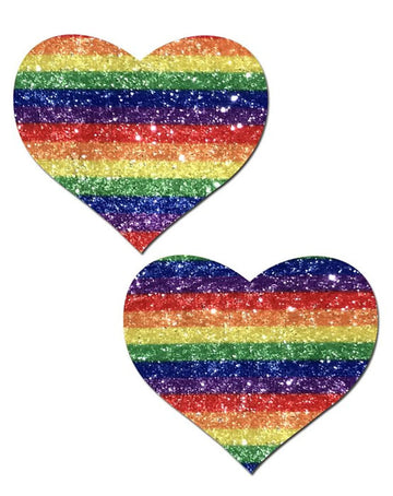 Pastease Glitter Rainbow Heart Pasties Pastease