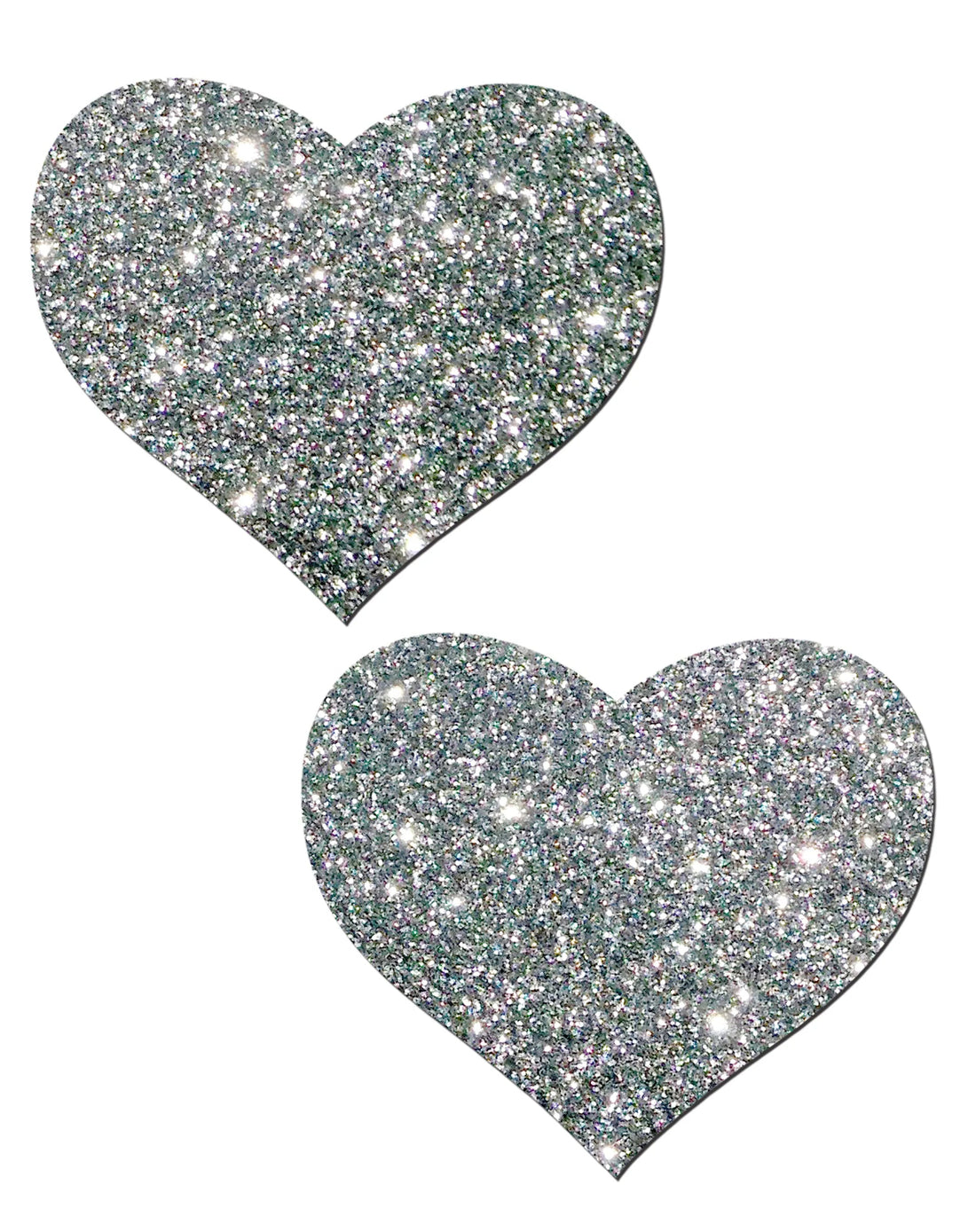 Pastease Hearts Silver Glitter Pasties Pastease