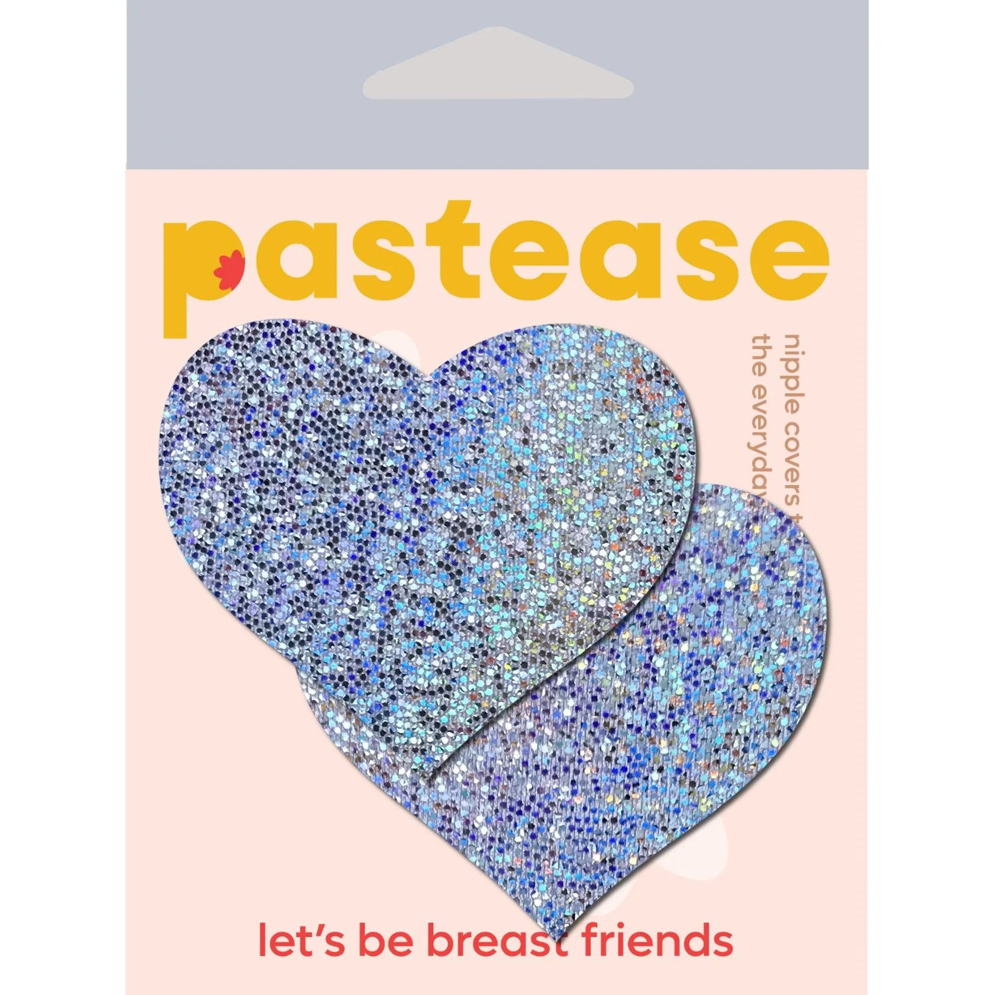 Pastease Hearts Silver Glitter Pasties Pastease