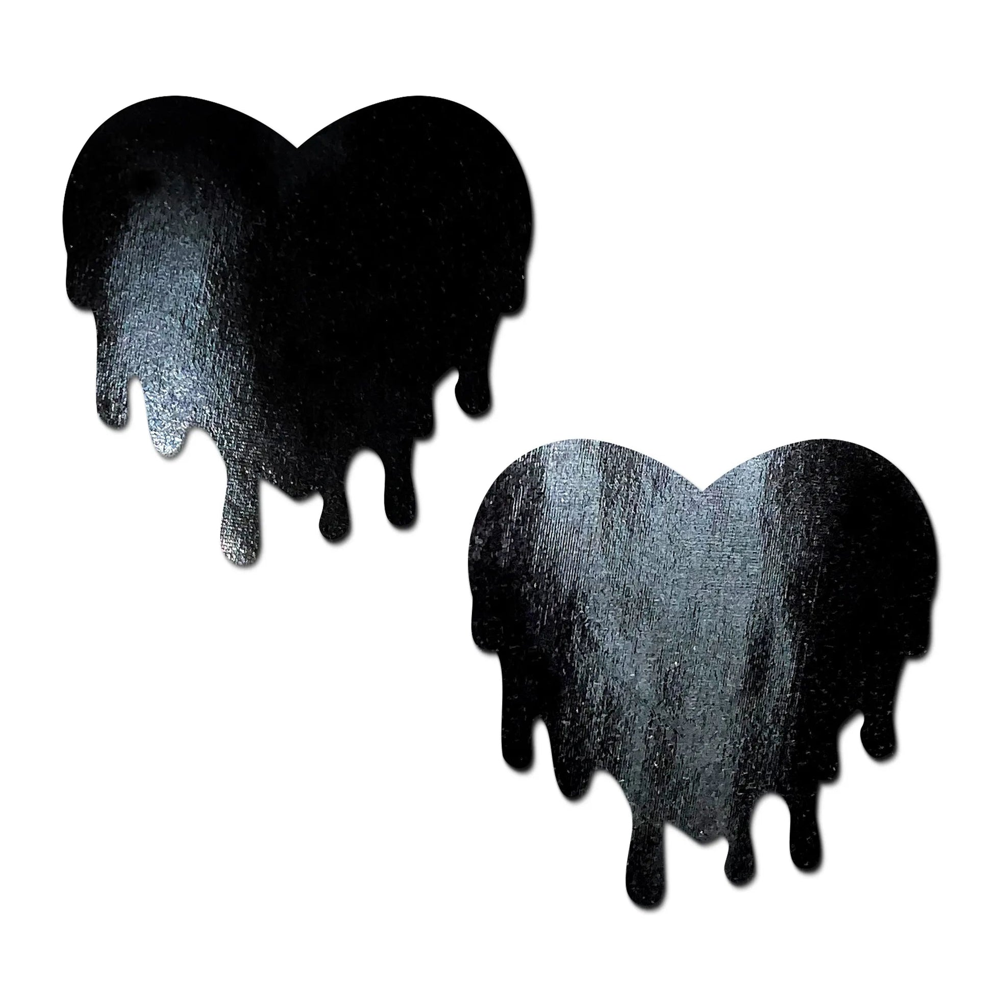 Pastease Faux Latex Black Melty Hearts Pastease