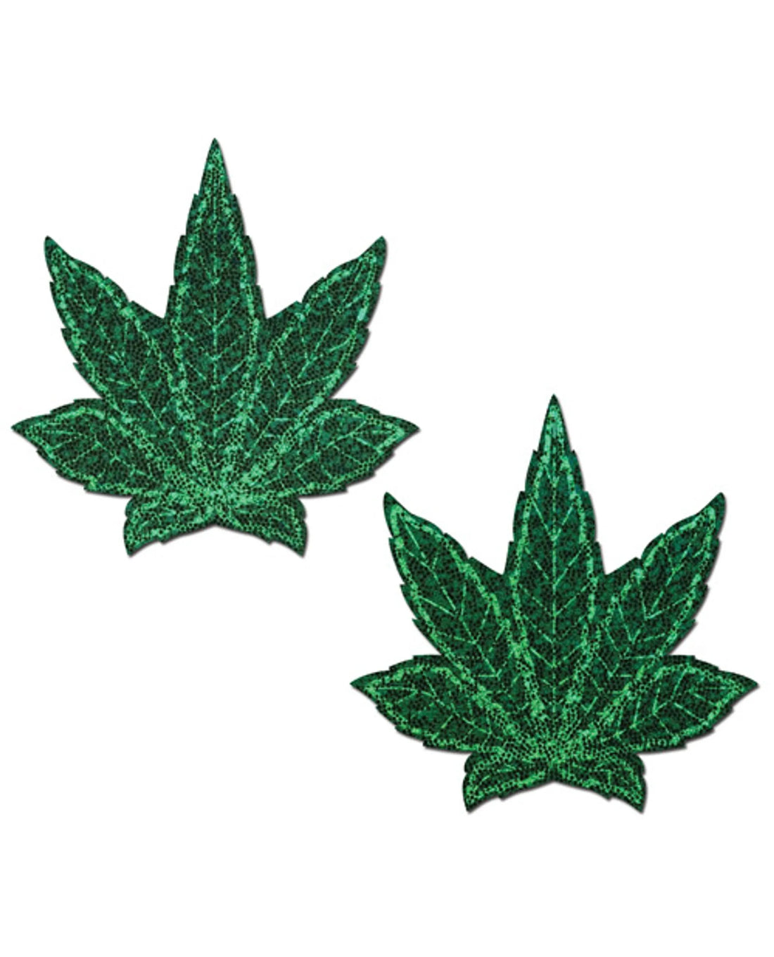 PASTEASE INDICA POT LEAF GLITTER GREEN WEED NIPPLE PASTIES Pastease