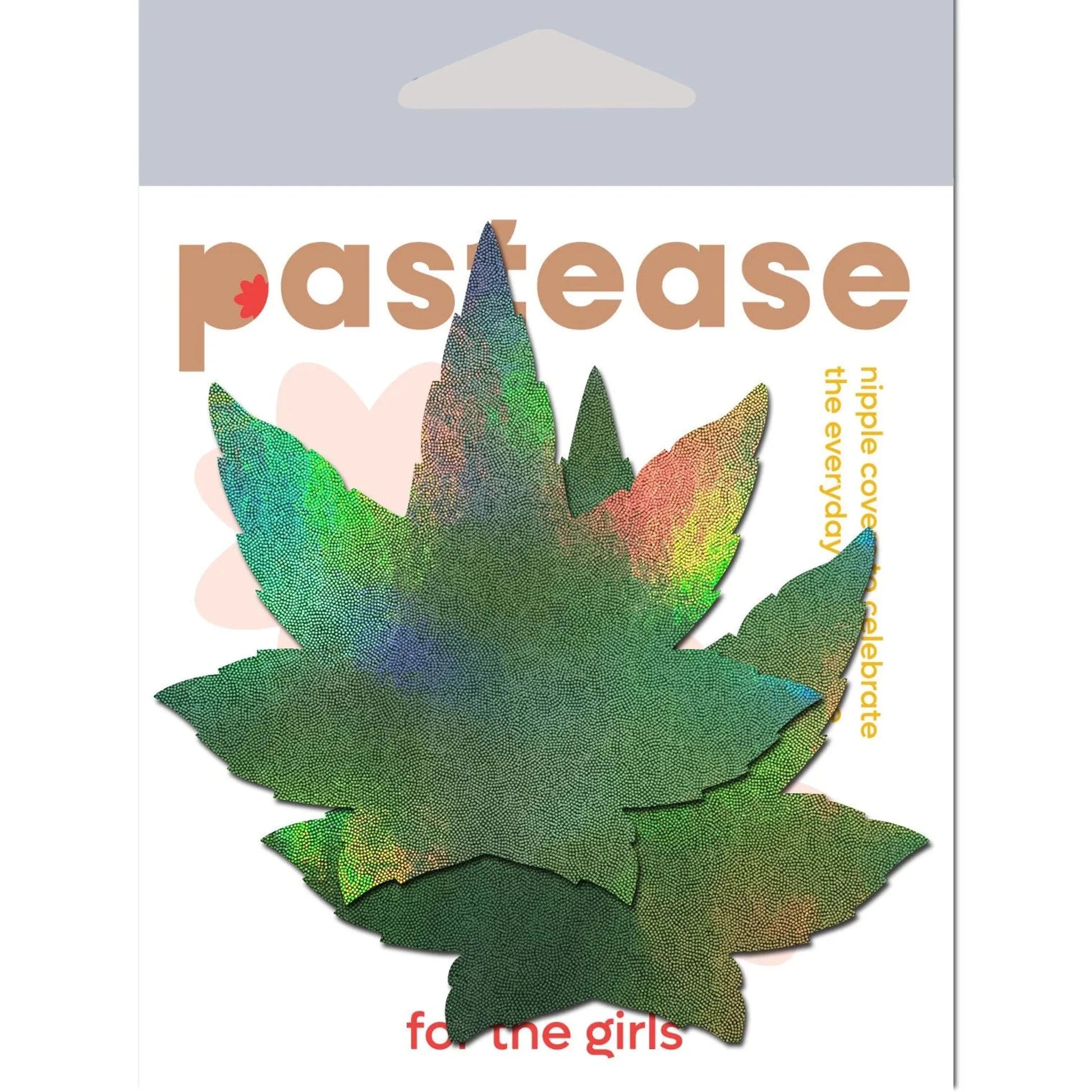 Indica Pot Leaf Green Holographic Pasties Pastease