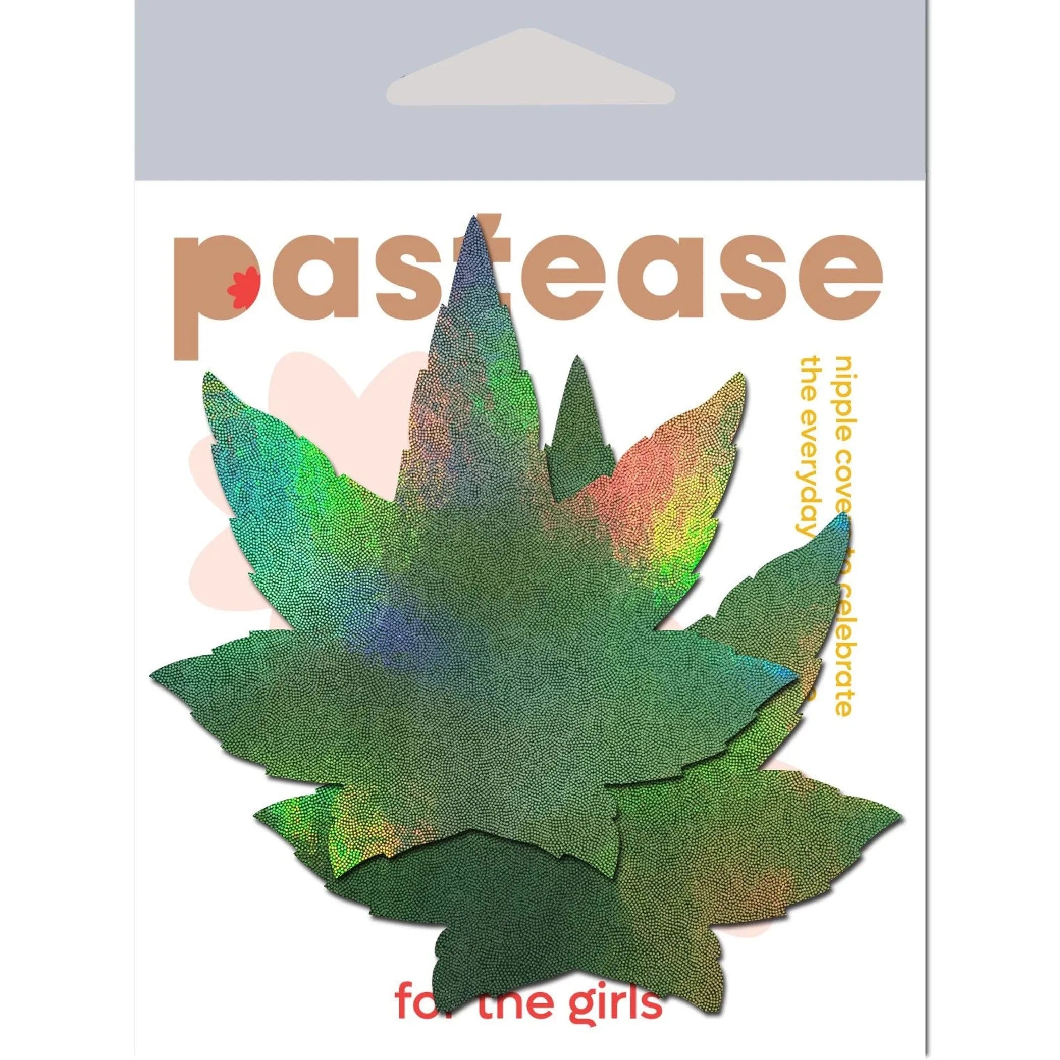Indica Pot Leaf Green Holographic Pasties Pastease