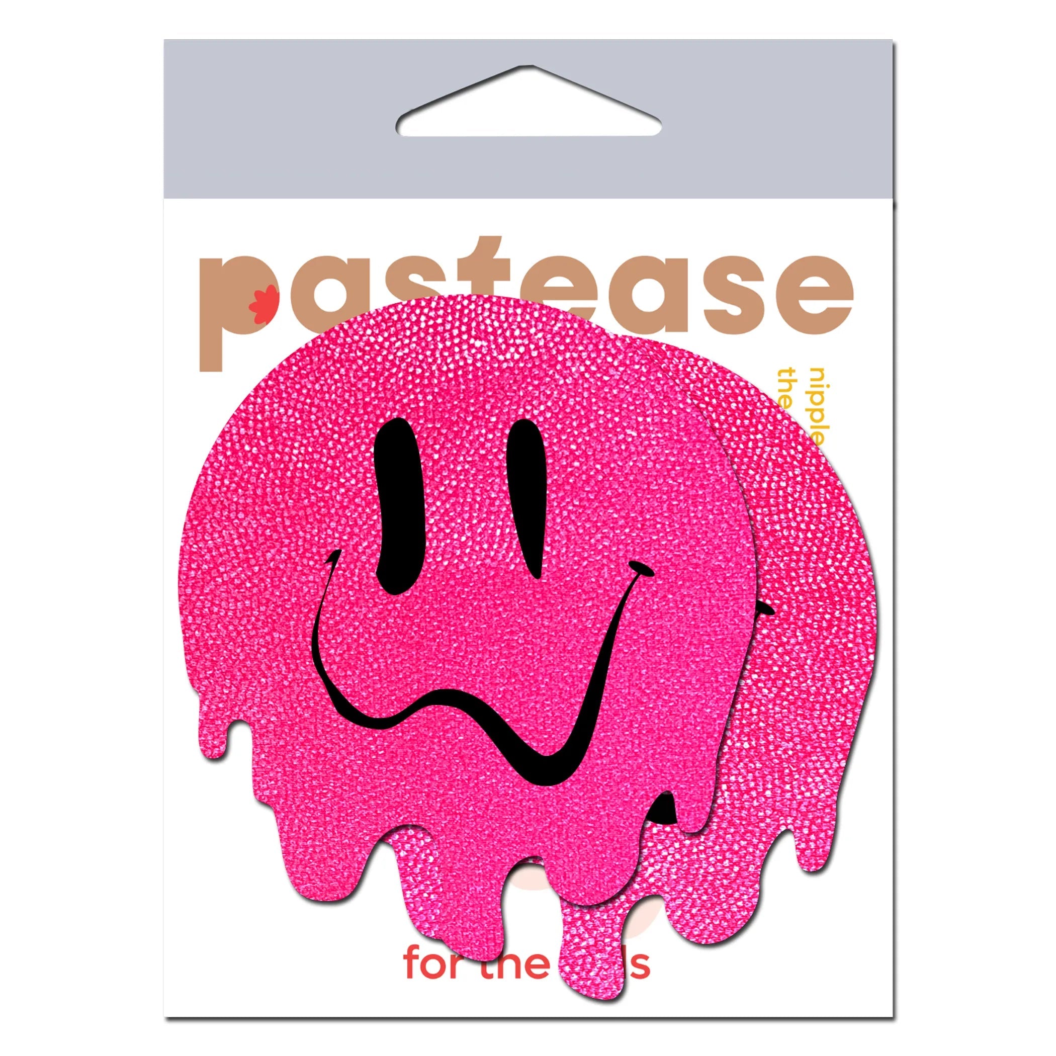 Pastease Melty Smiley Face Neon Pink Pasties Pastease