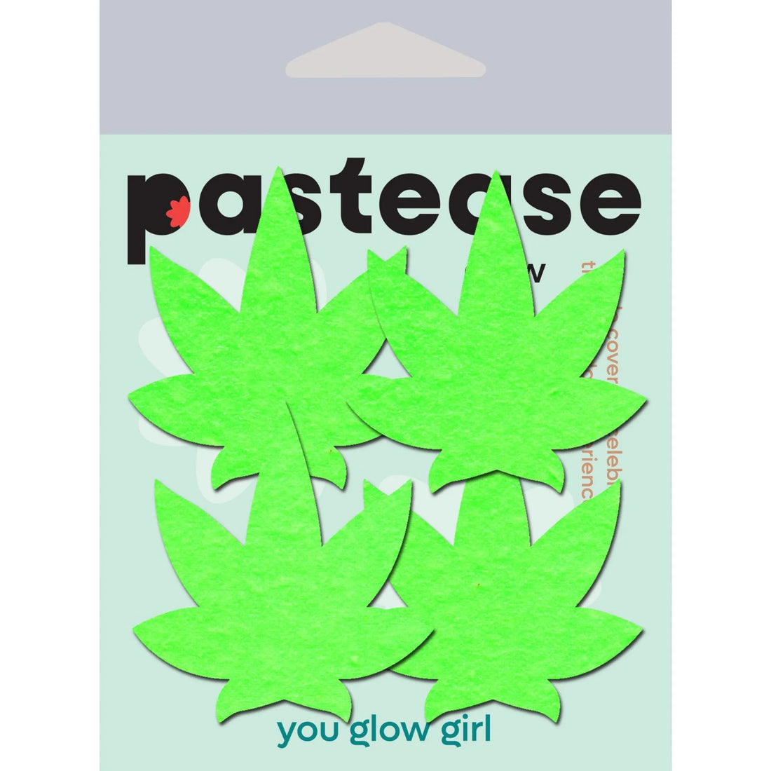 Small Glow-in-the-Dark Pot Leaf Nipple Pasties Pastease