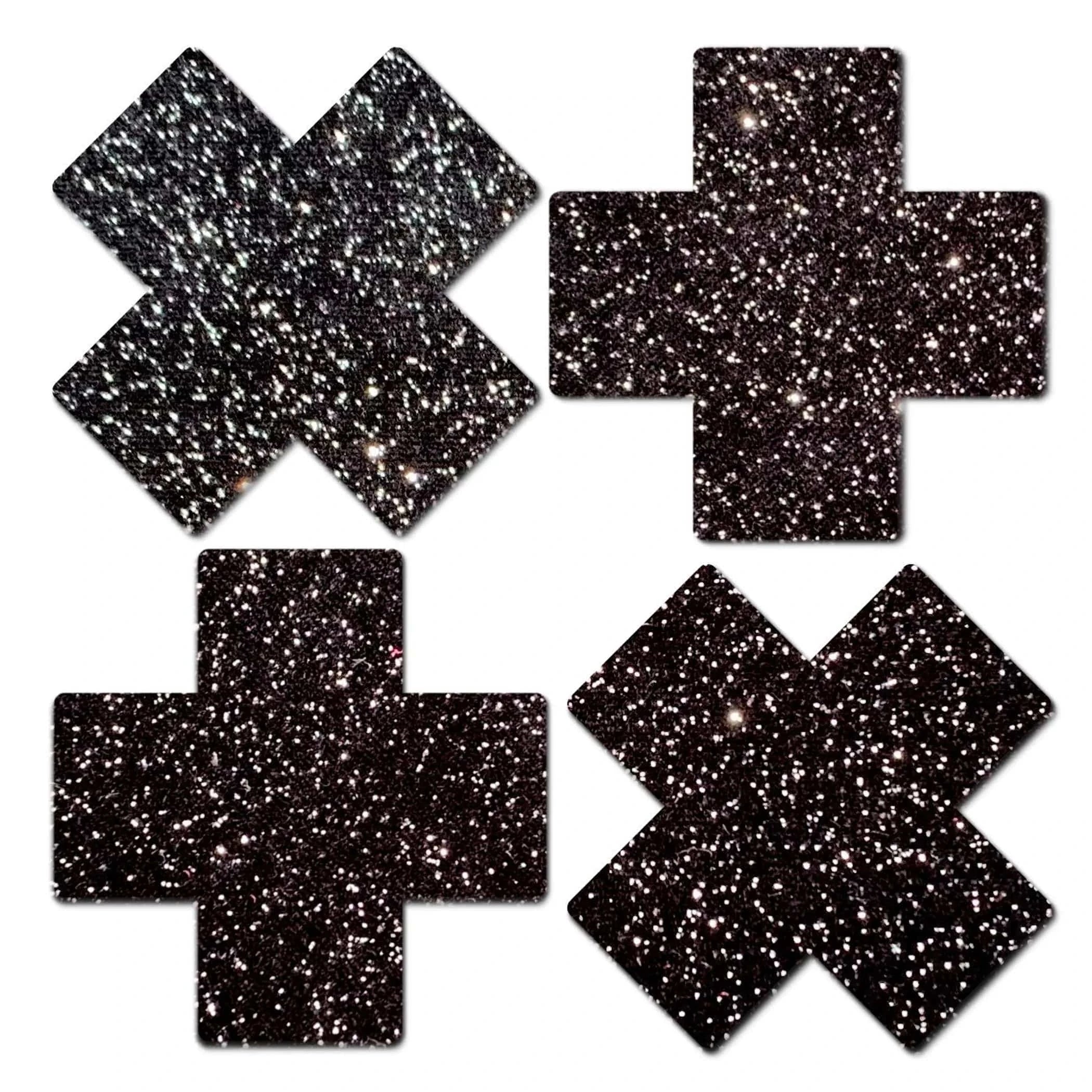 Petites Plus X Small Sparkle Black Nipple Pasties Pastease