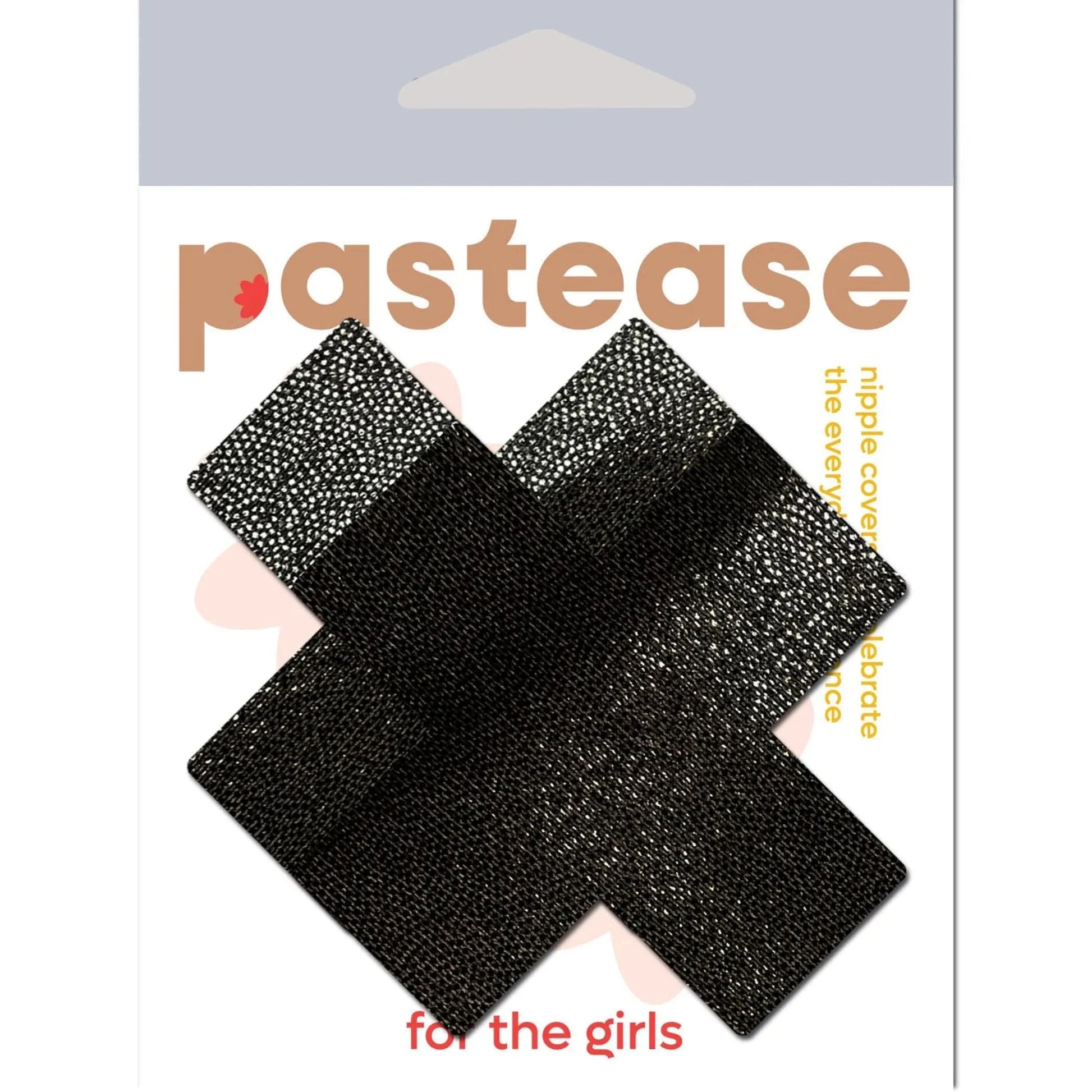 PLUS X Liquid Black Cross Nipple Pasties Pastease
