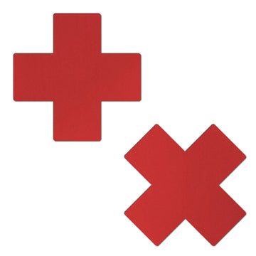 PASTEASE PLUS X FAUX LATEX RED CROSSES Pastease