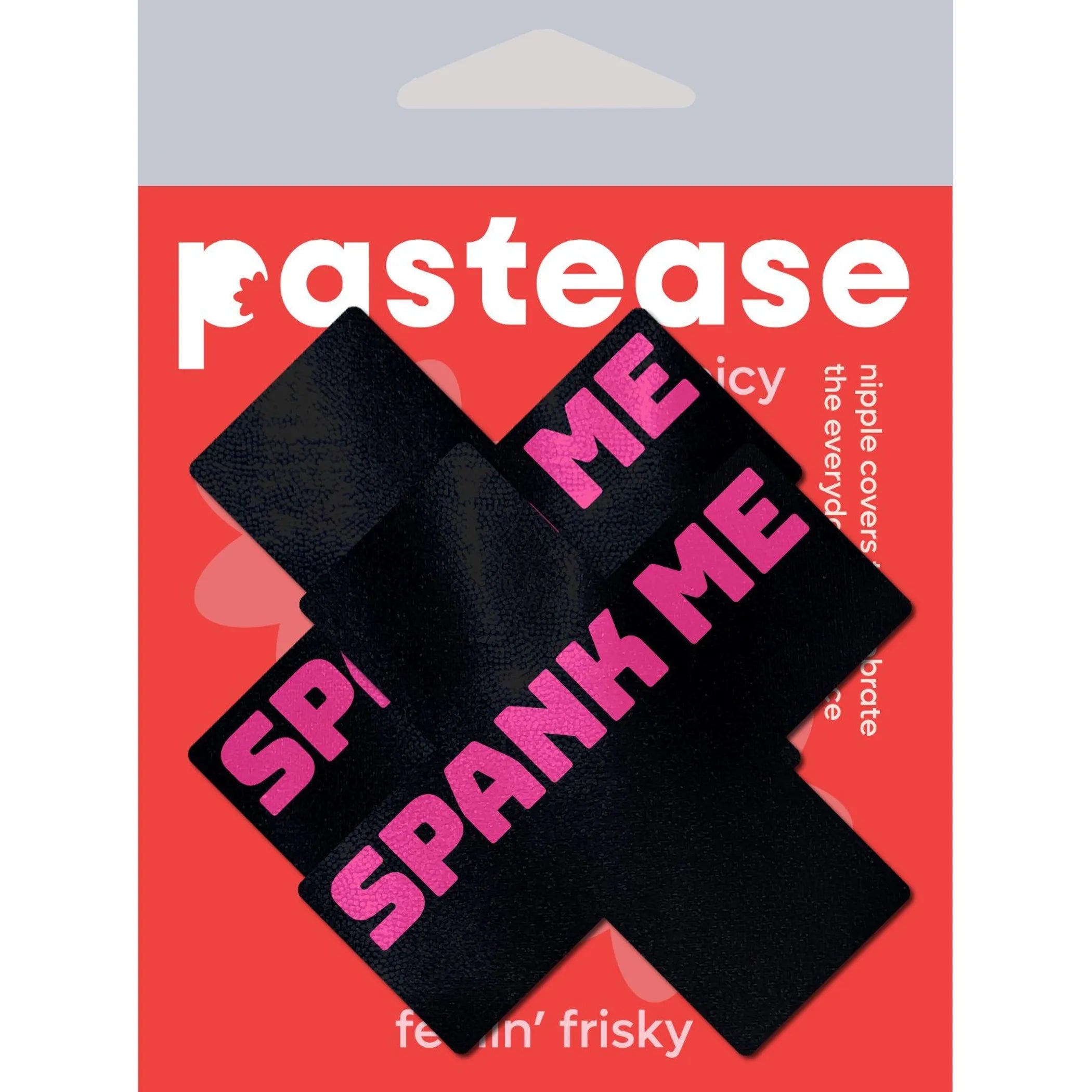 Pastease Liquid Black Cross Pink Spank Me Nipple Pasties Pastease