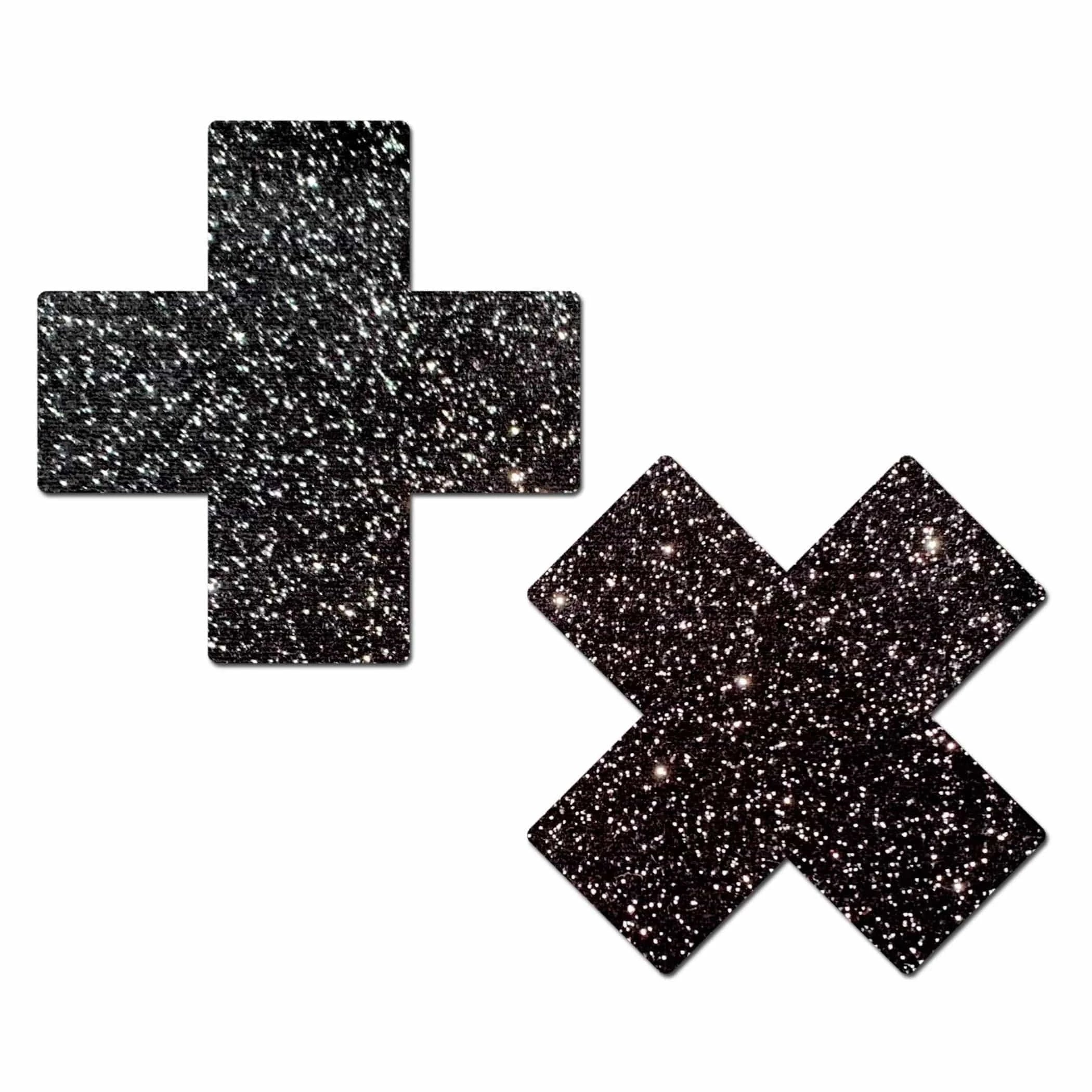 Plus X Sparkle Black Plus Nipple Pasties Pastease
