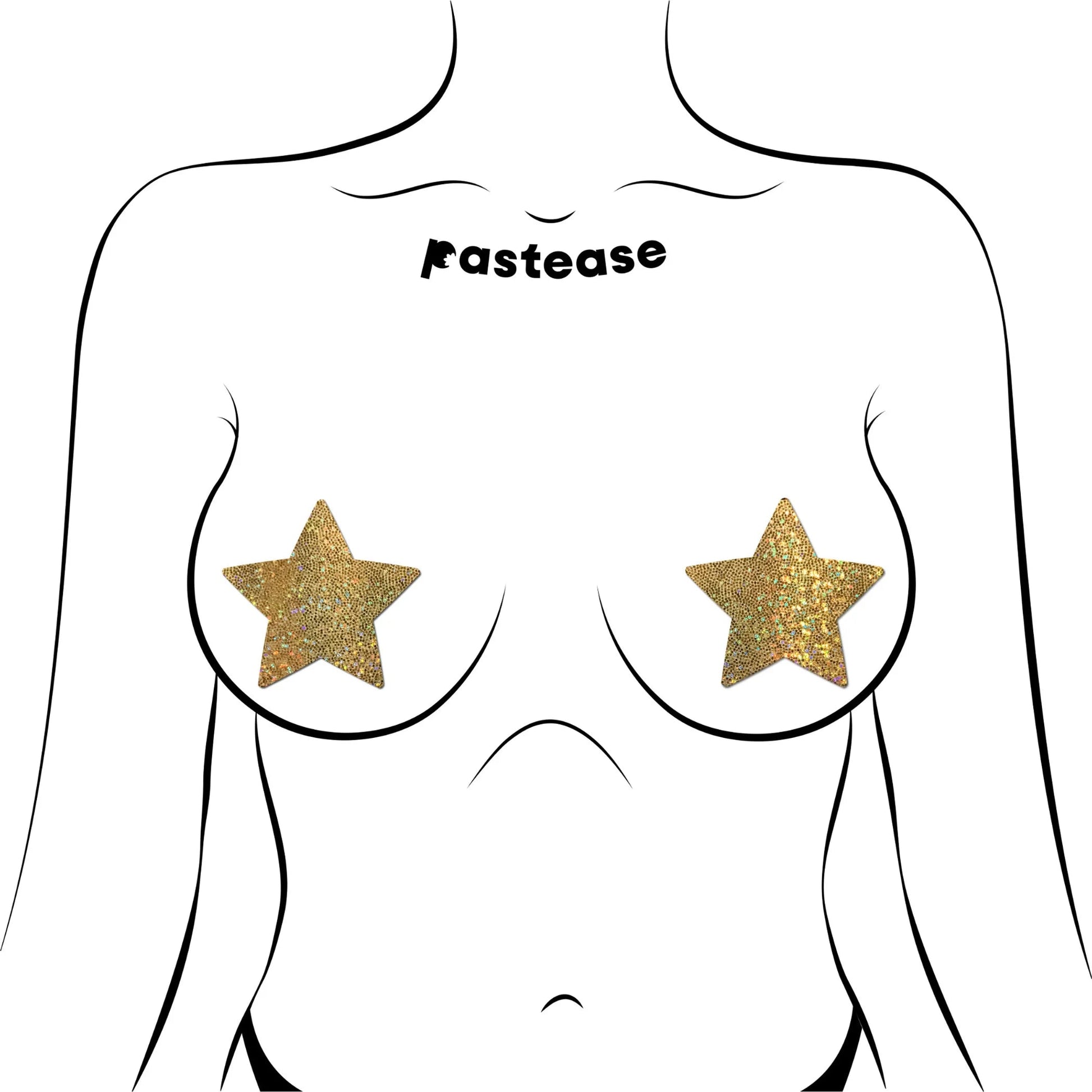 Rockstar Gold Glitter Pasties Pastease