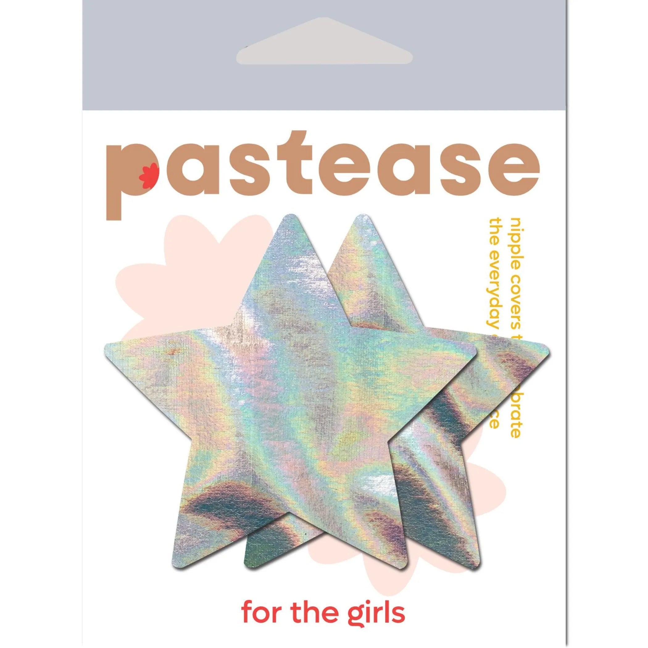 Pastease Holographic Star Silver Nipple Pasties Pastease