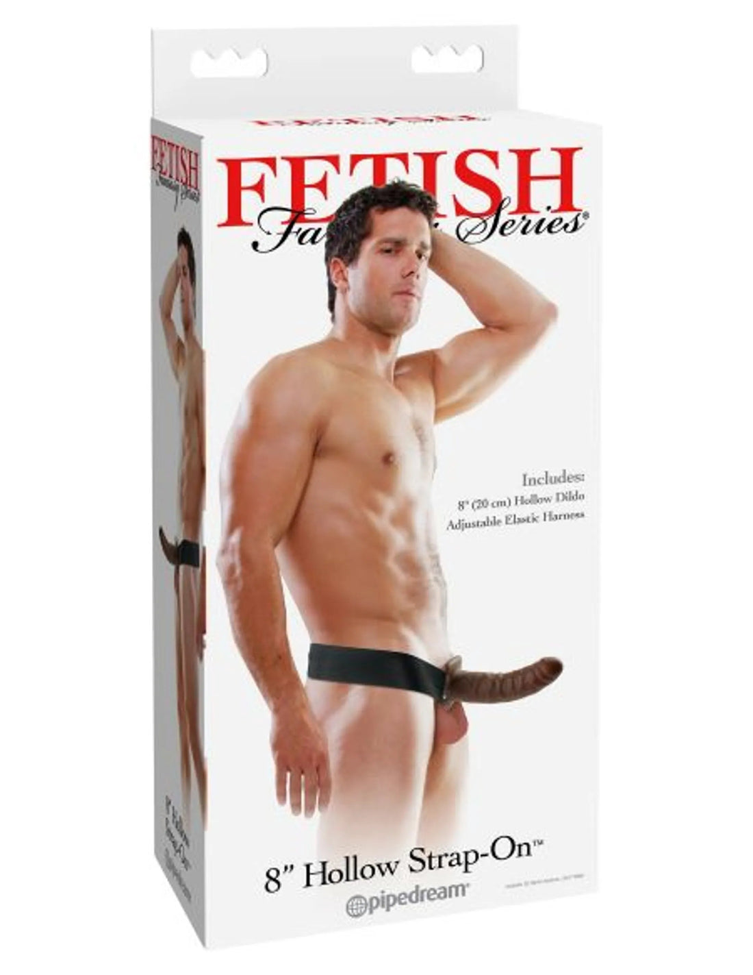 Fetish Fantasy 8-Inch Hollow Strap-On Brown Pipedream Products