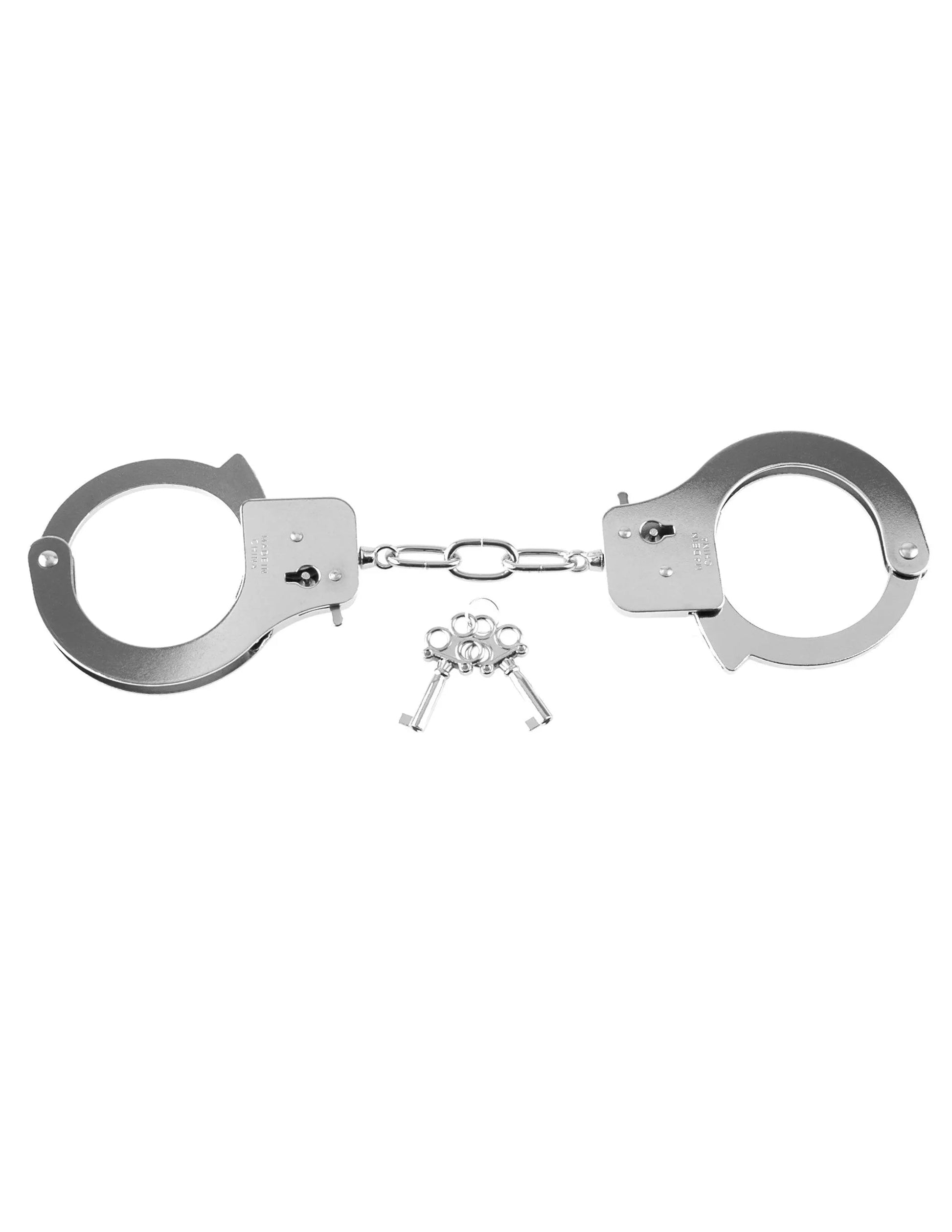 Designer Silver Metal Handcuffs Pipedream Products