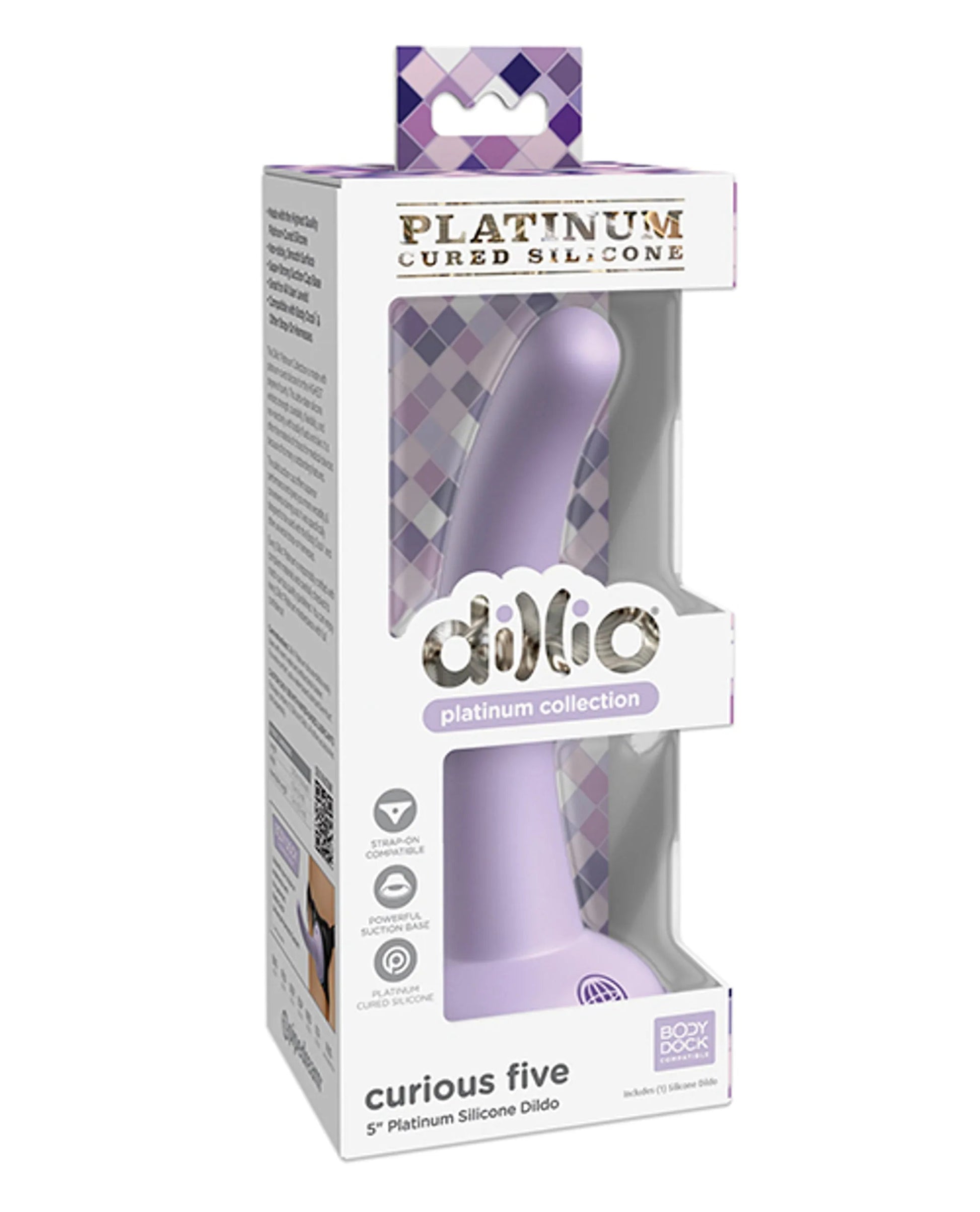 Dillio Platinum 5-Inch Curious Purple Pipedream Products