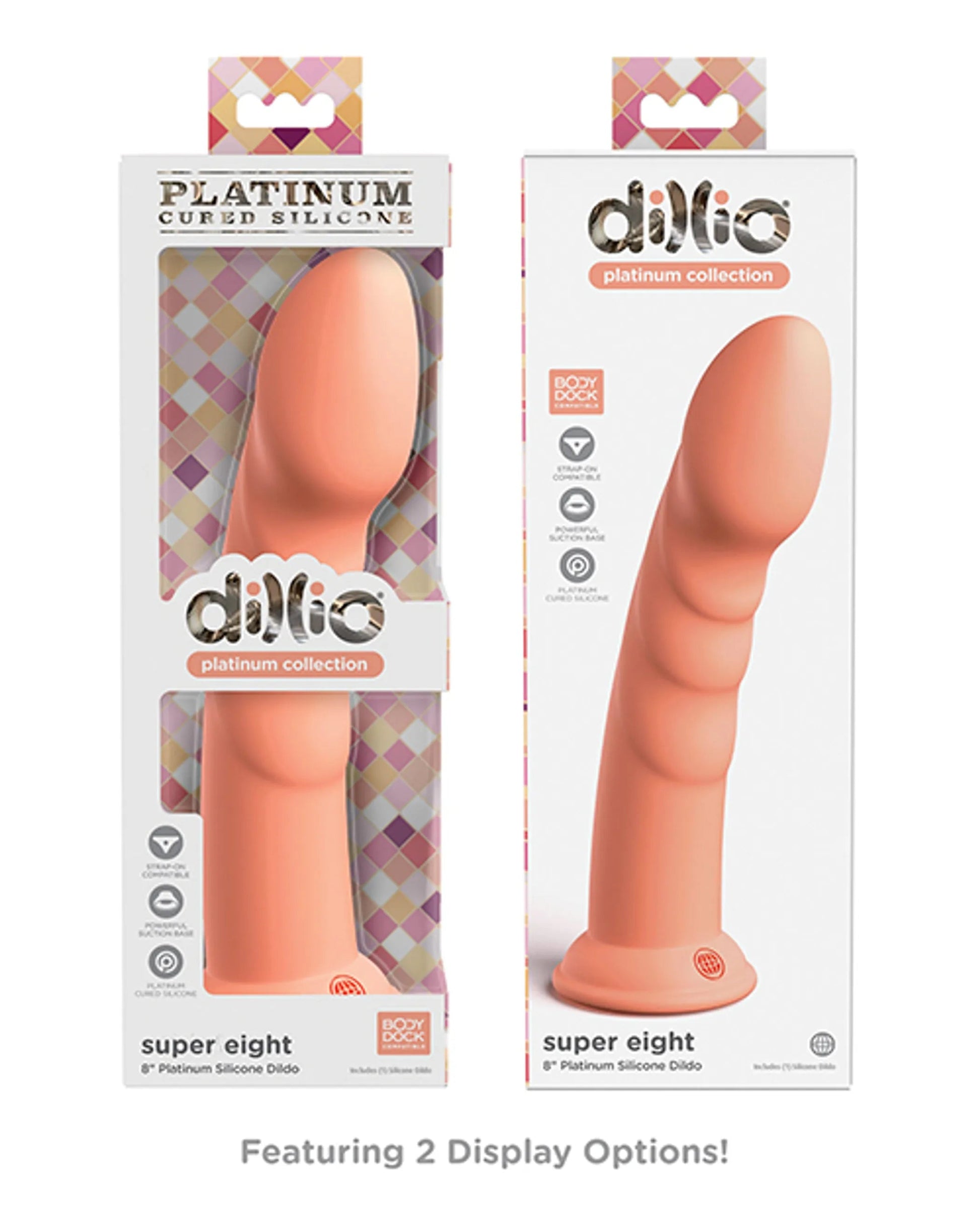 Dillio Platinum 8in Super Eight Peach Pipedream Products