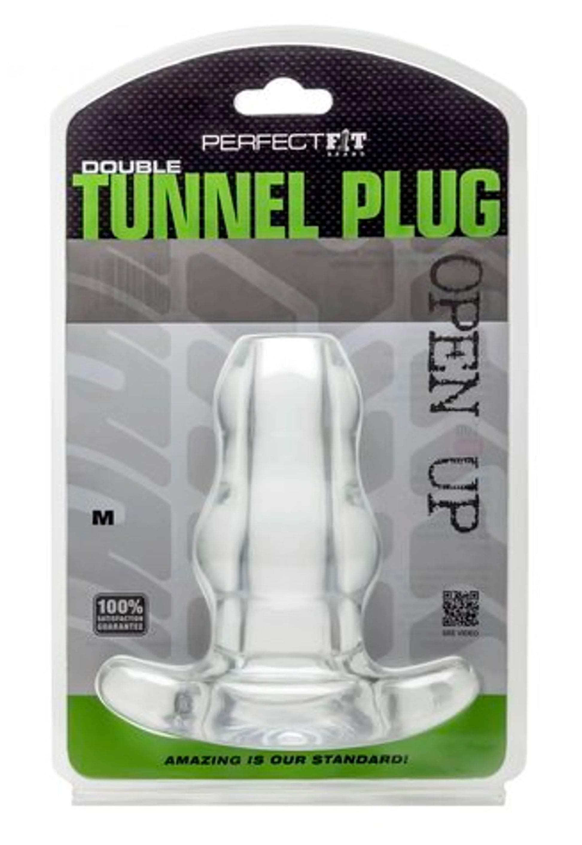 Double Tunnel Plug Ice Medium Clear Perfect Fit