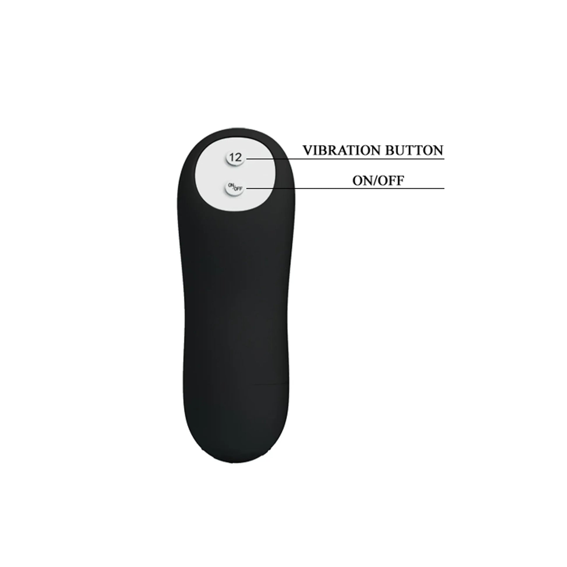 Pretty Love Vibrating Bead Butt Plug Black Pretty Love
