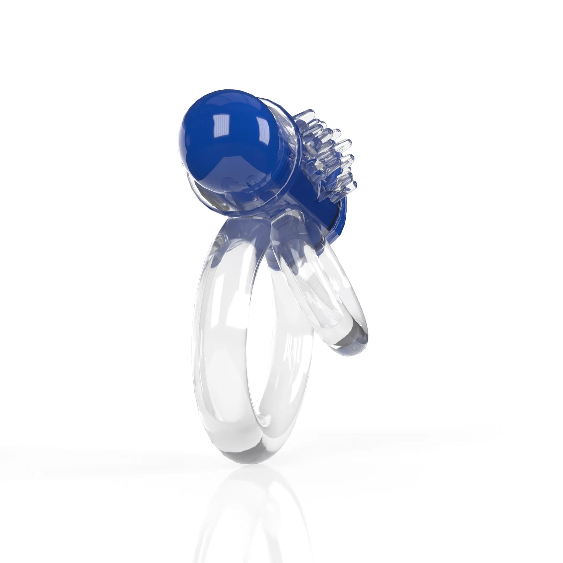 4B Double O 6 Blueberry Bass Vibrating Ring Screaming O