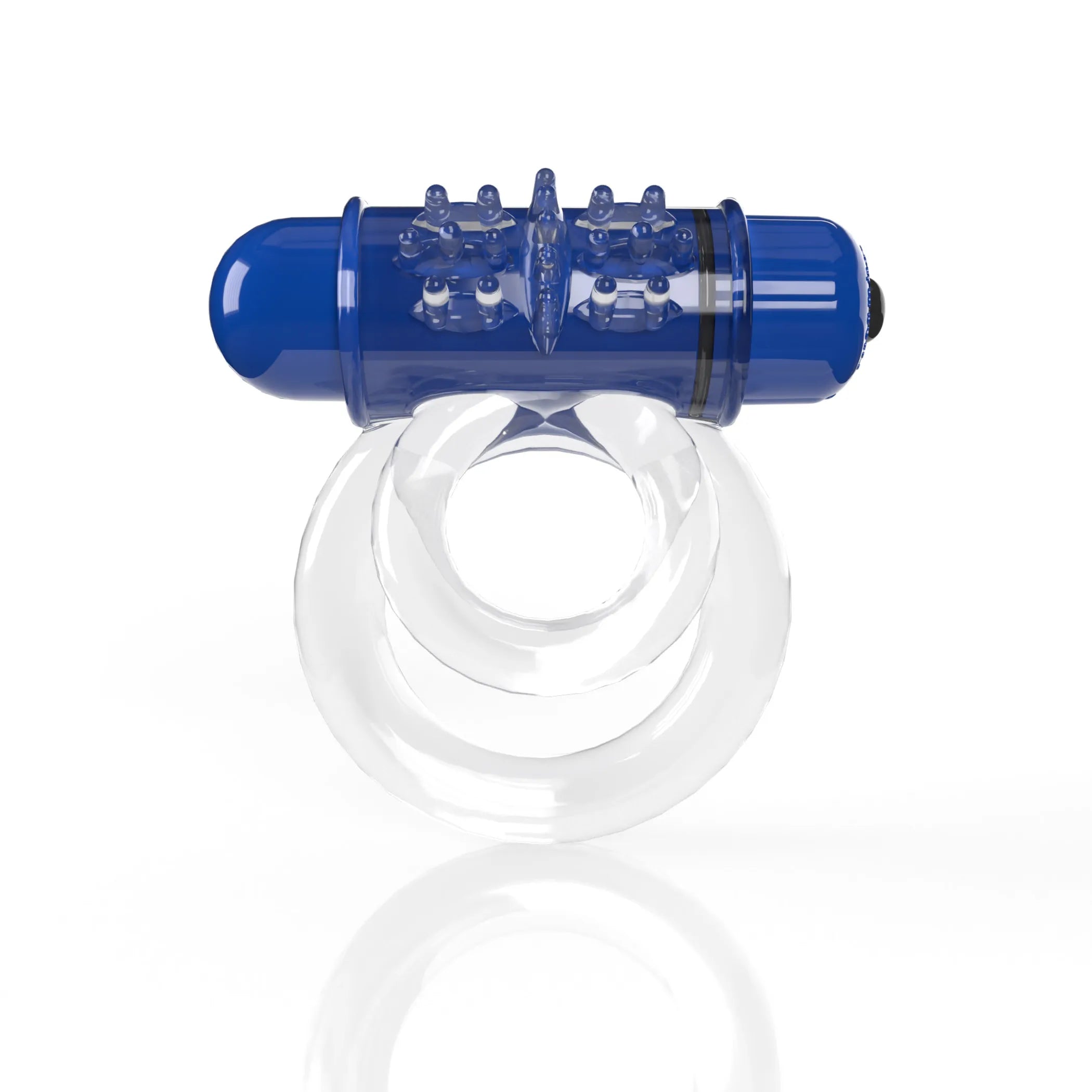 4B Double O 6 Blueberry Bass Vibrating Ring Screaming O