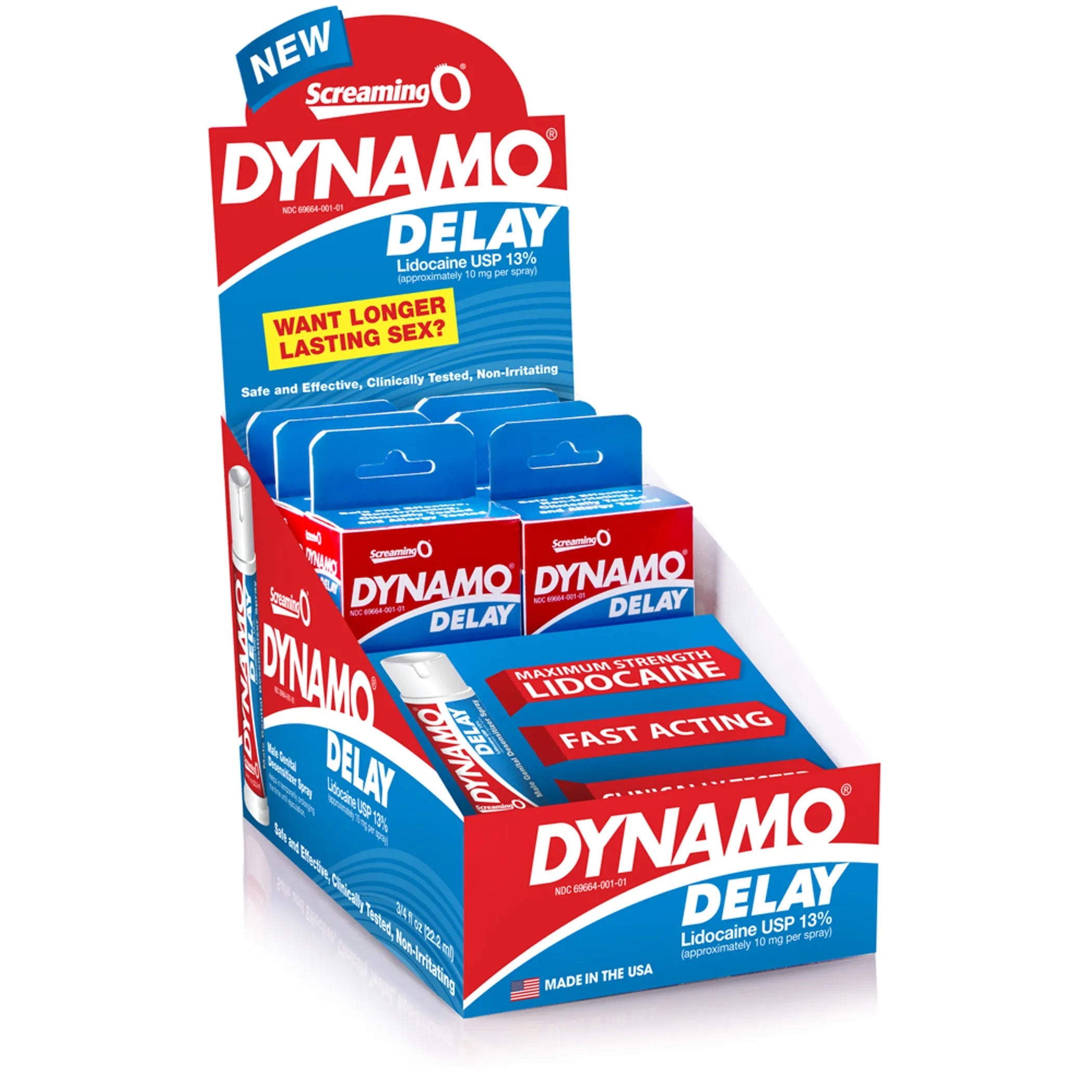 DYNAMO DELAY SPRAY 6PK POP BOX Screaming O