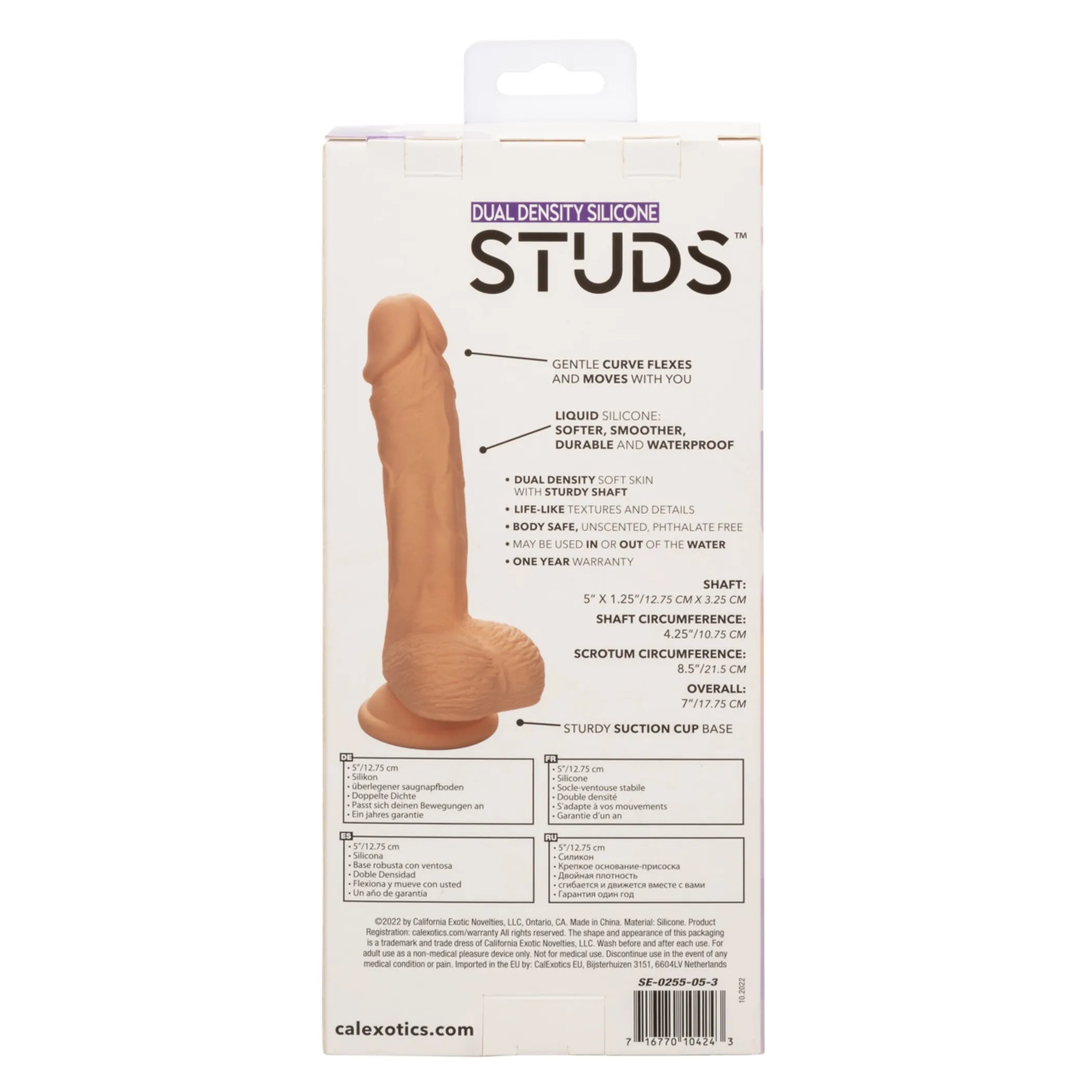 Dual Density Silicone Stud 5in Ivory California Exotic Novelties