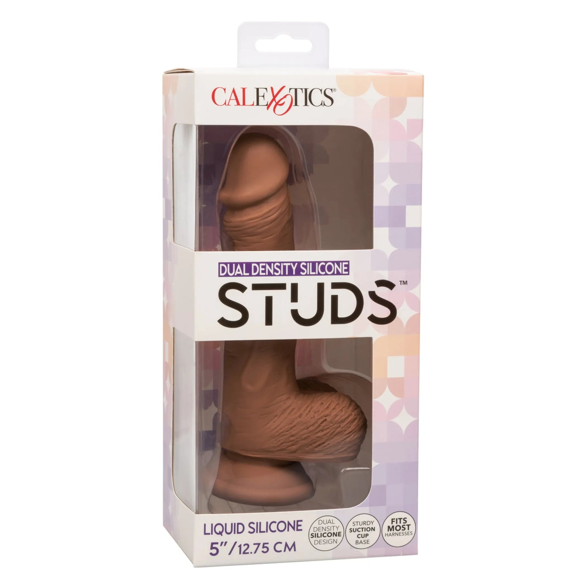 Dual Density Silicone Stud 5in Brown California Exotic Novelties