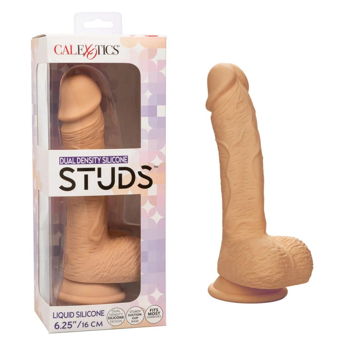 Dual Density Silicone Stud 6.25in Ivory California Exotic Novelties