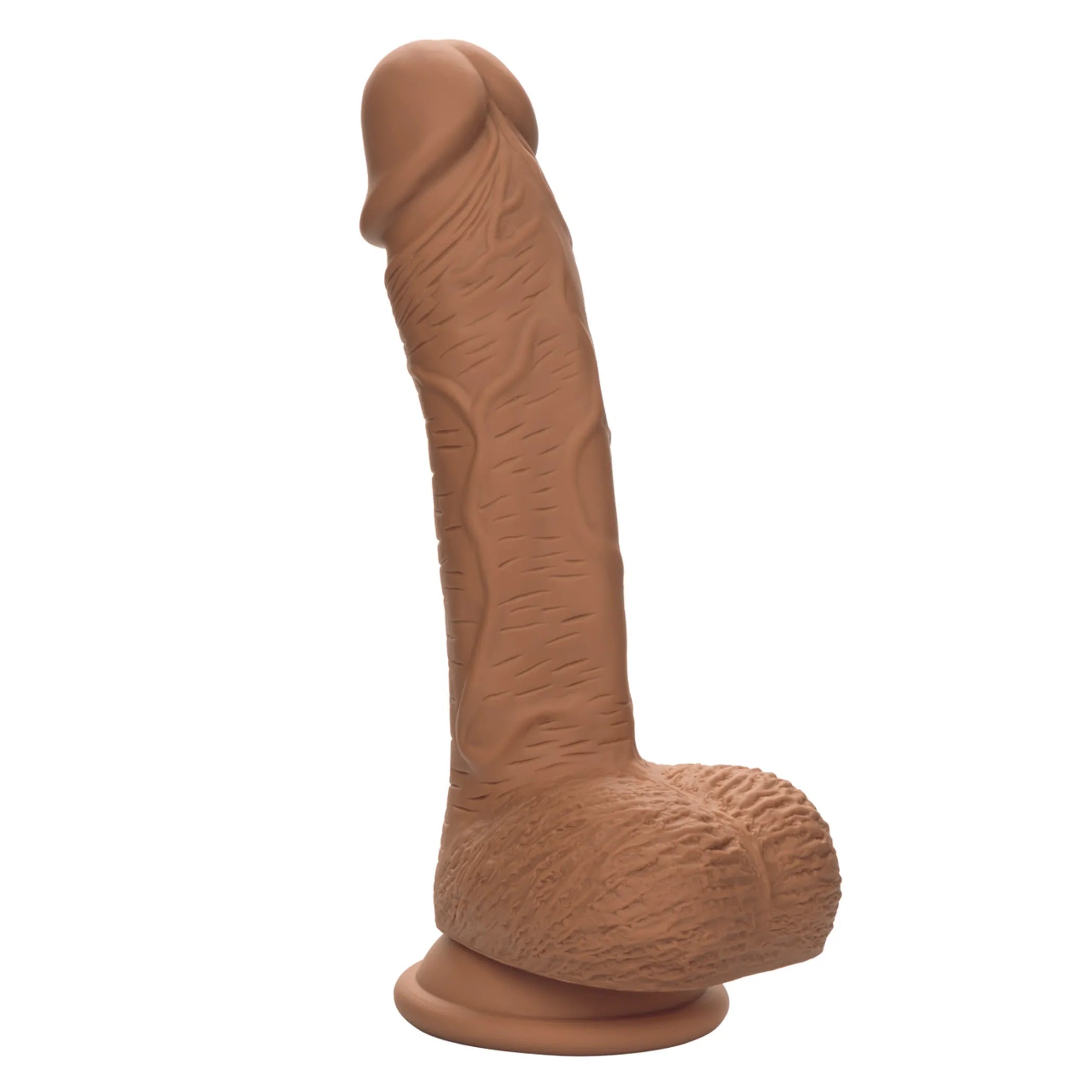 Dual Density Silicone Stud 6.25in Brown California Exotic Novelties