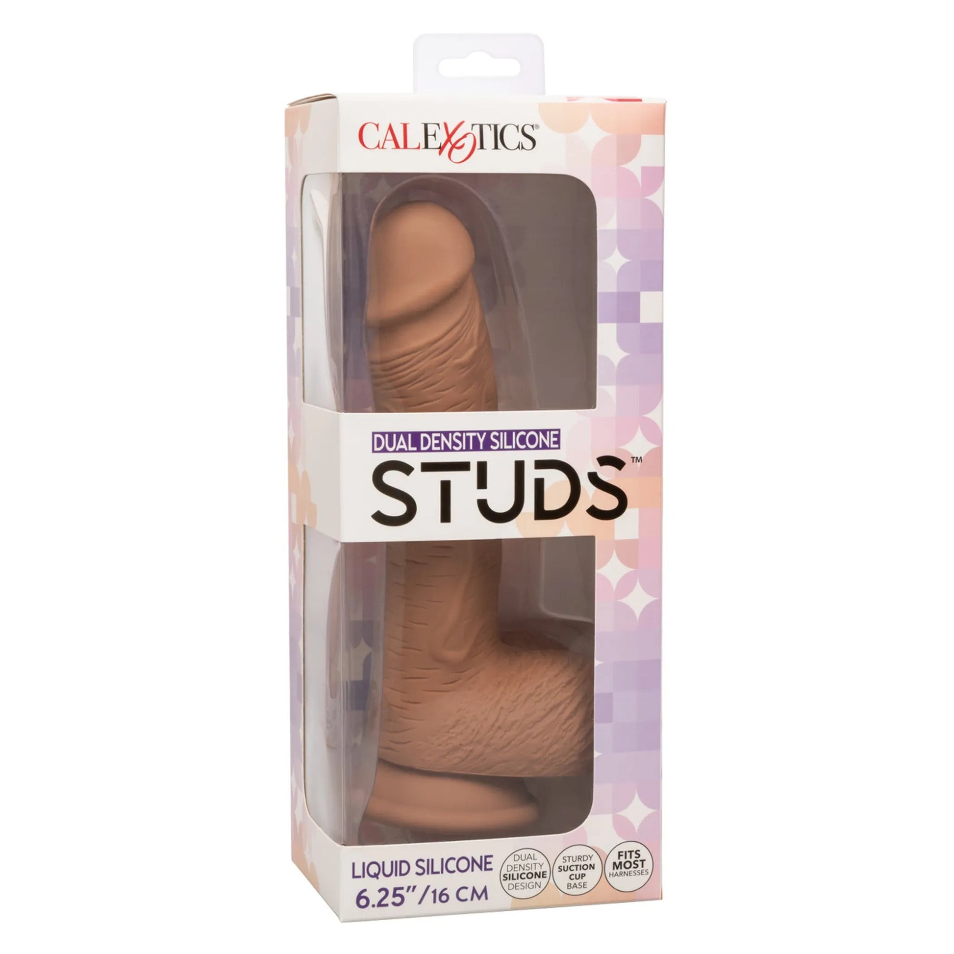Dual Density Silicone Stud 6.25in Brown California Exotic Novelties