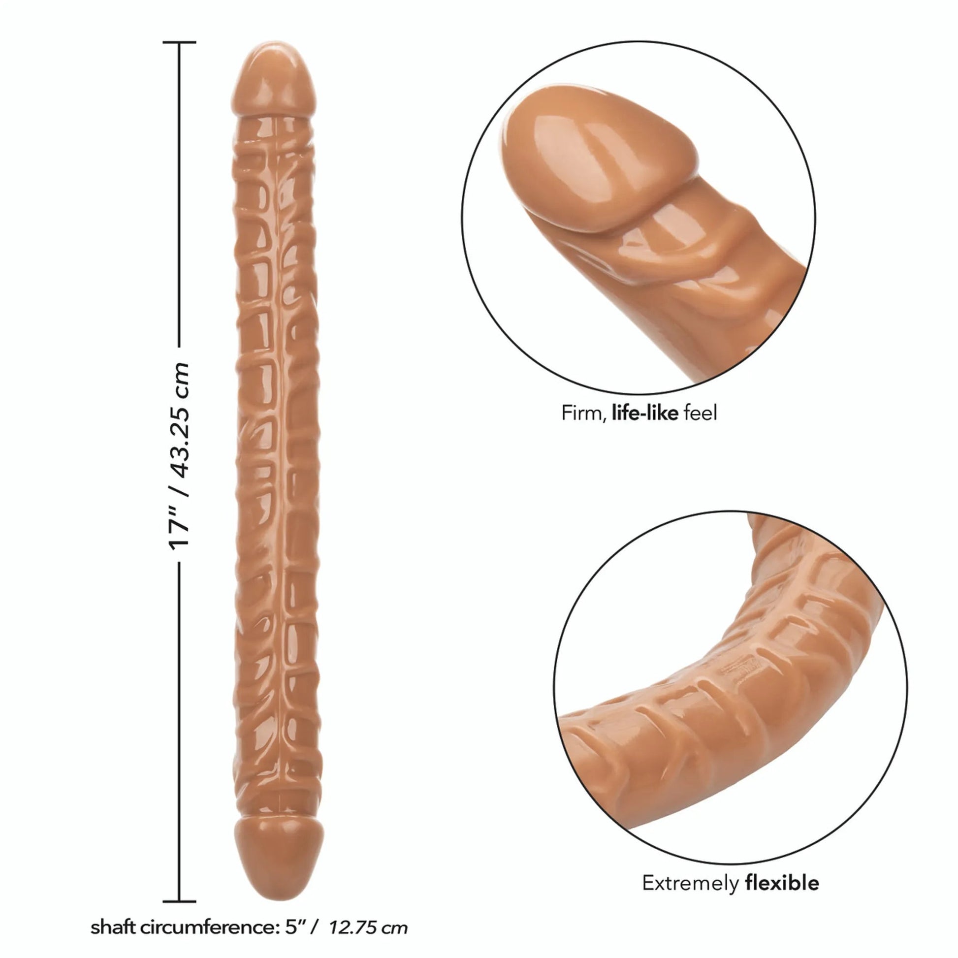 Size Queen 17in Brown California Exotic Novelties