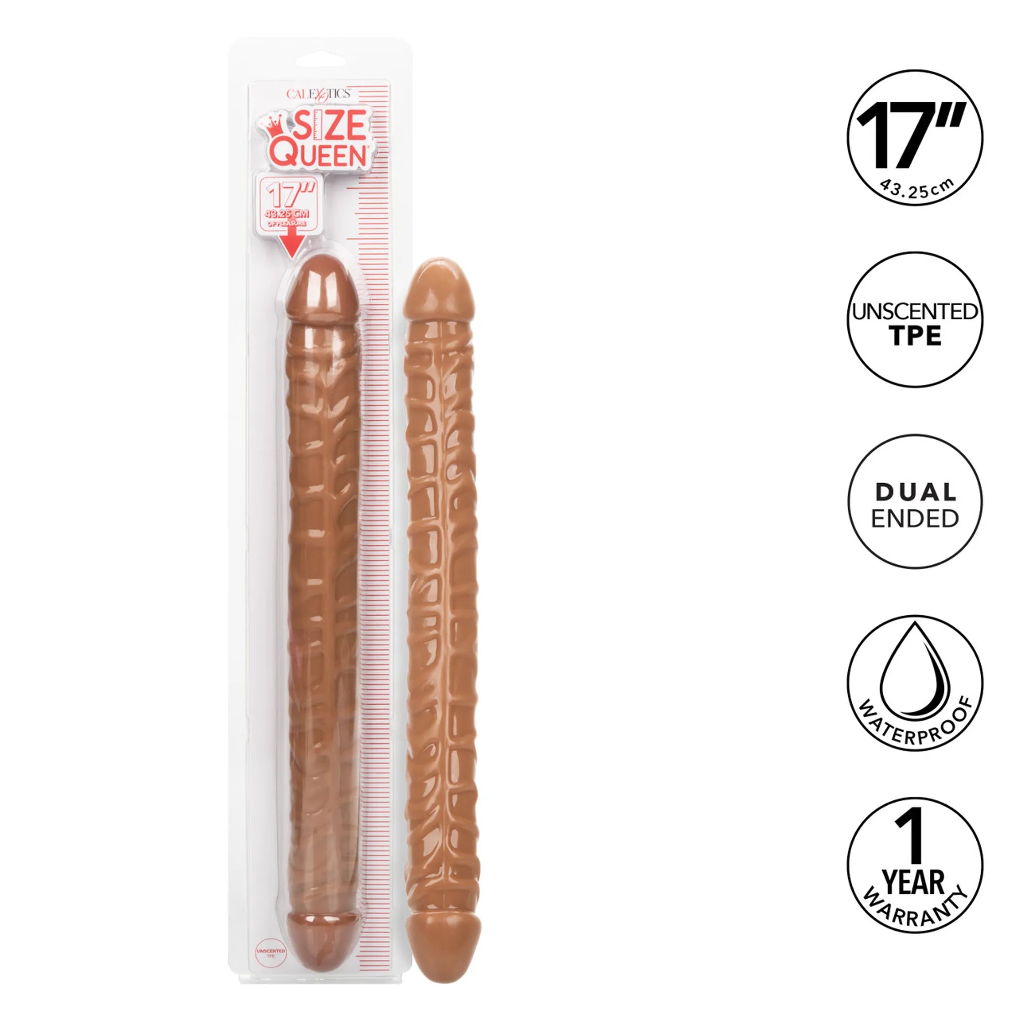 Size Queen 17in Brown California Exotic Novelties