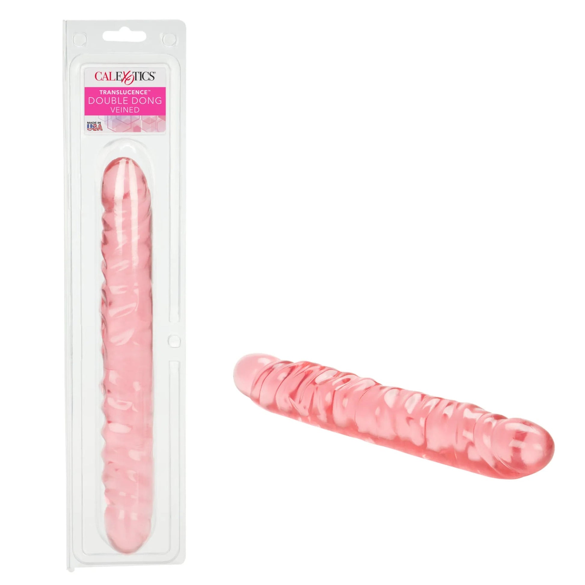 Translucence Veined Double Dong 12 Inches California Exotic Novelties