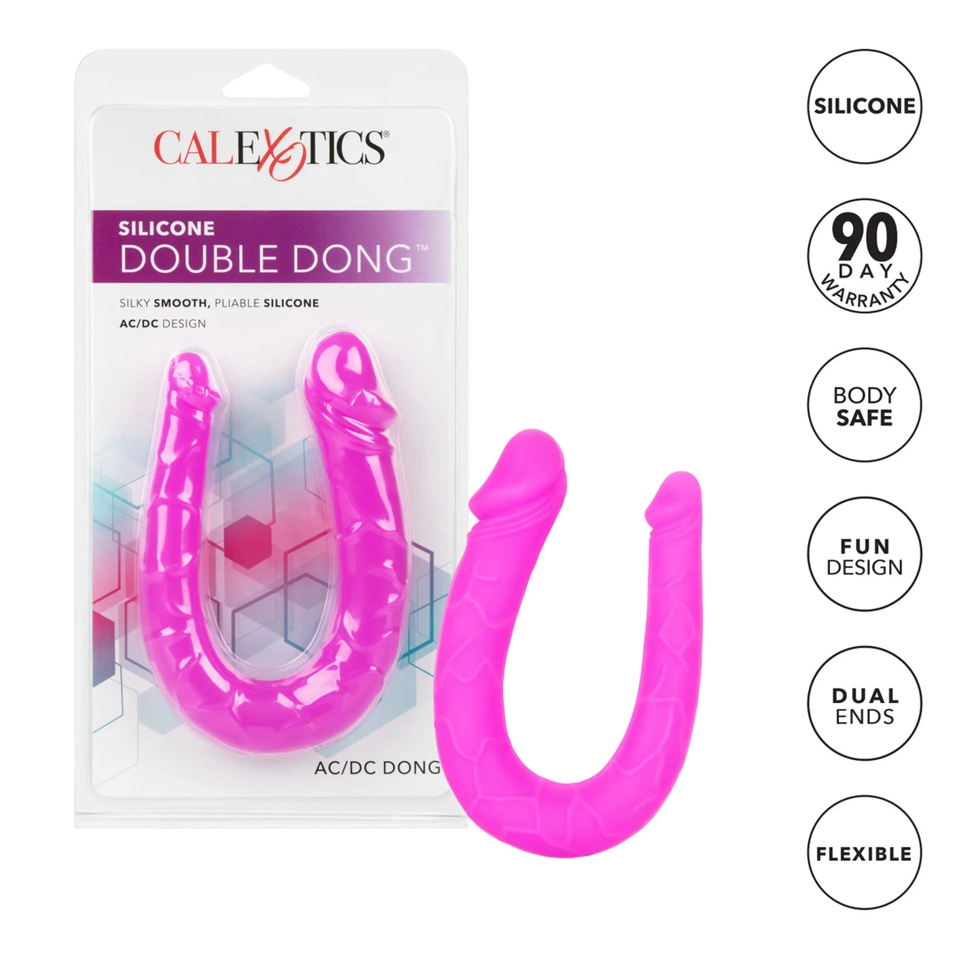 Silicone Double Dong Purple AC/DC California Exotic Novelties